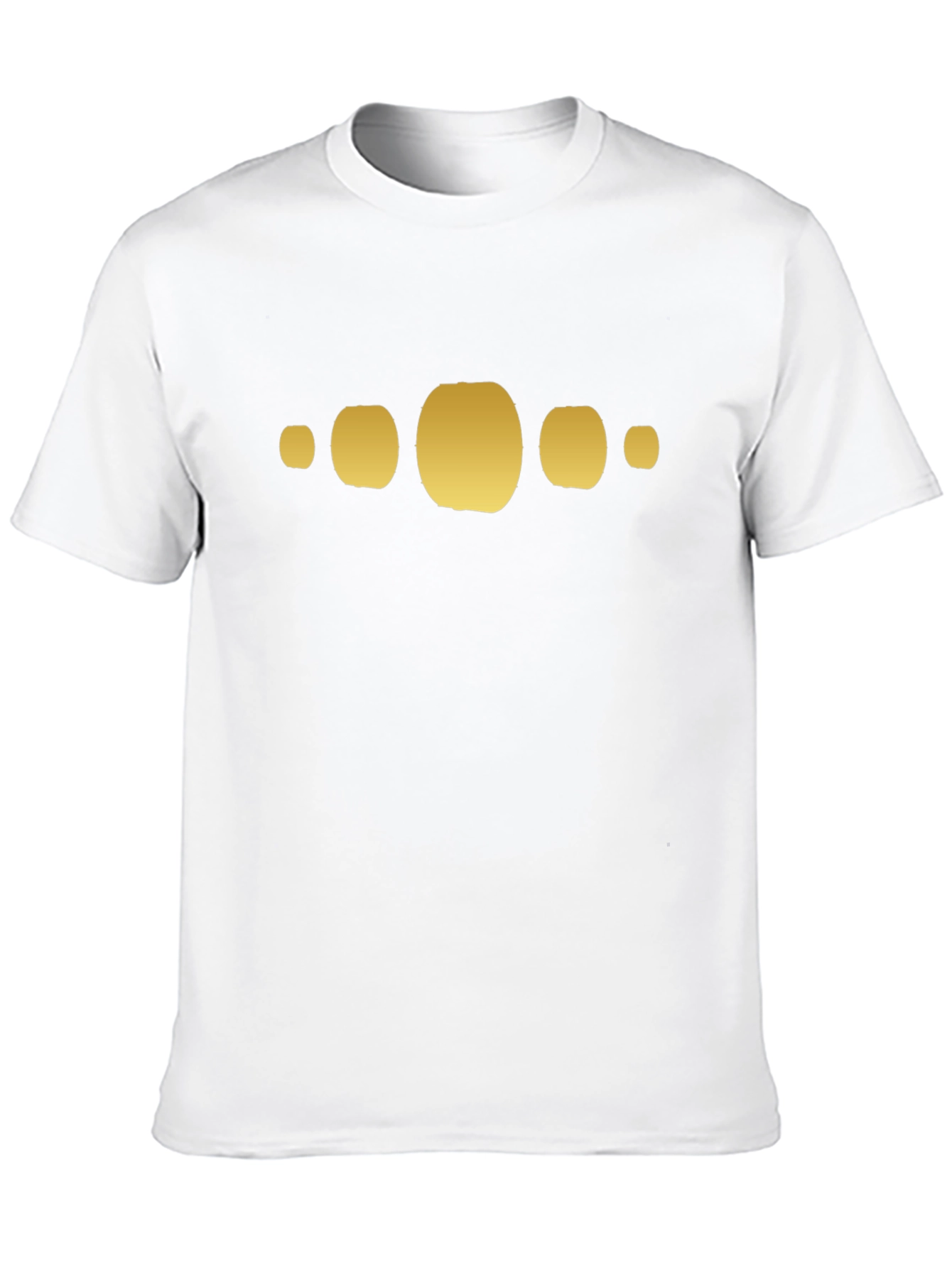 Geometric Gold Graphic Black T-Shirt