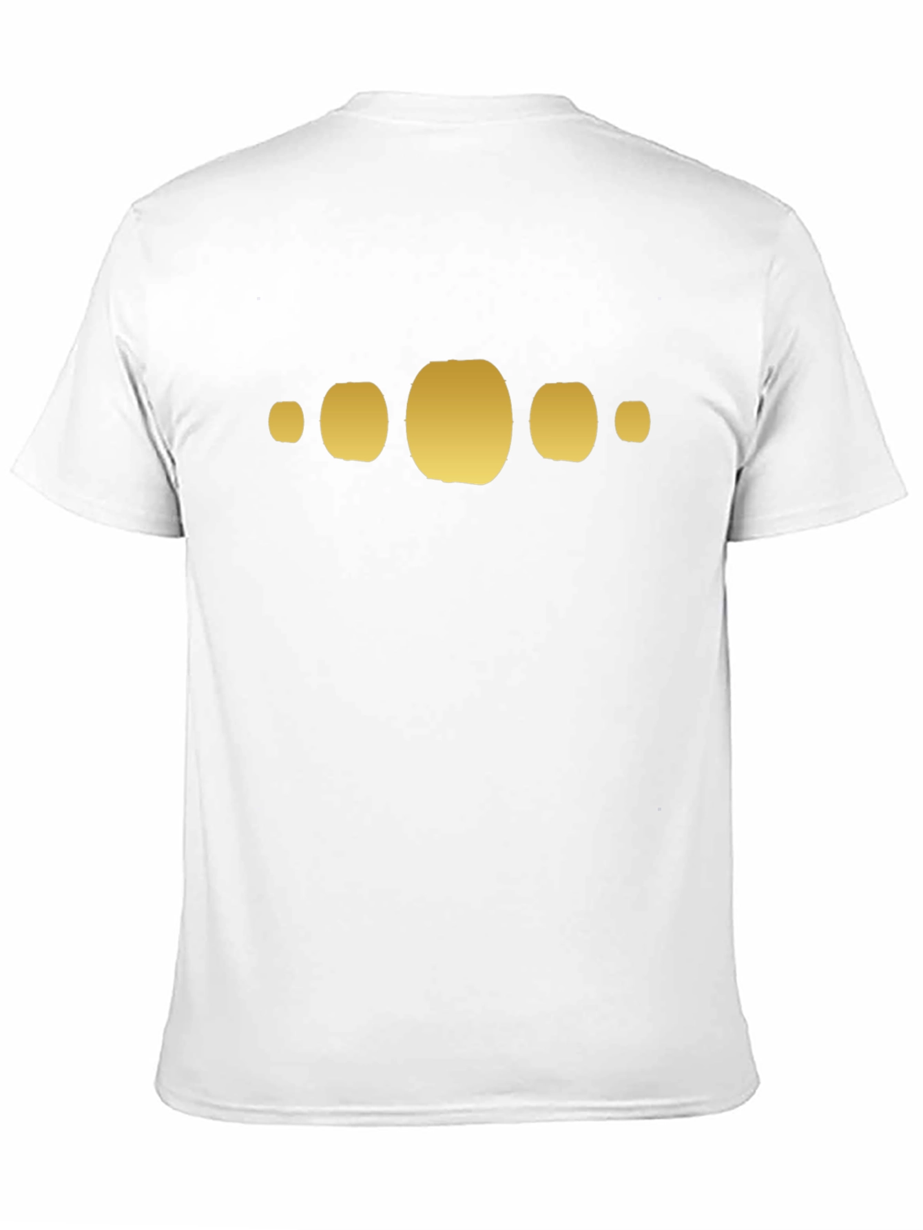Geometric Gold Graphic Black T-Shirt
