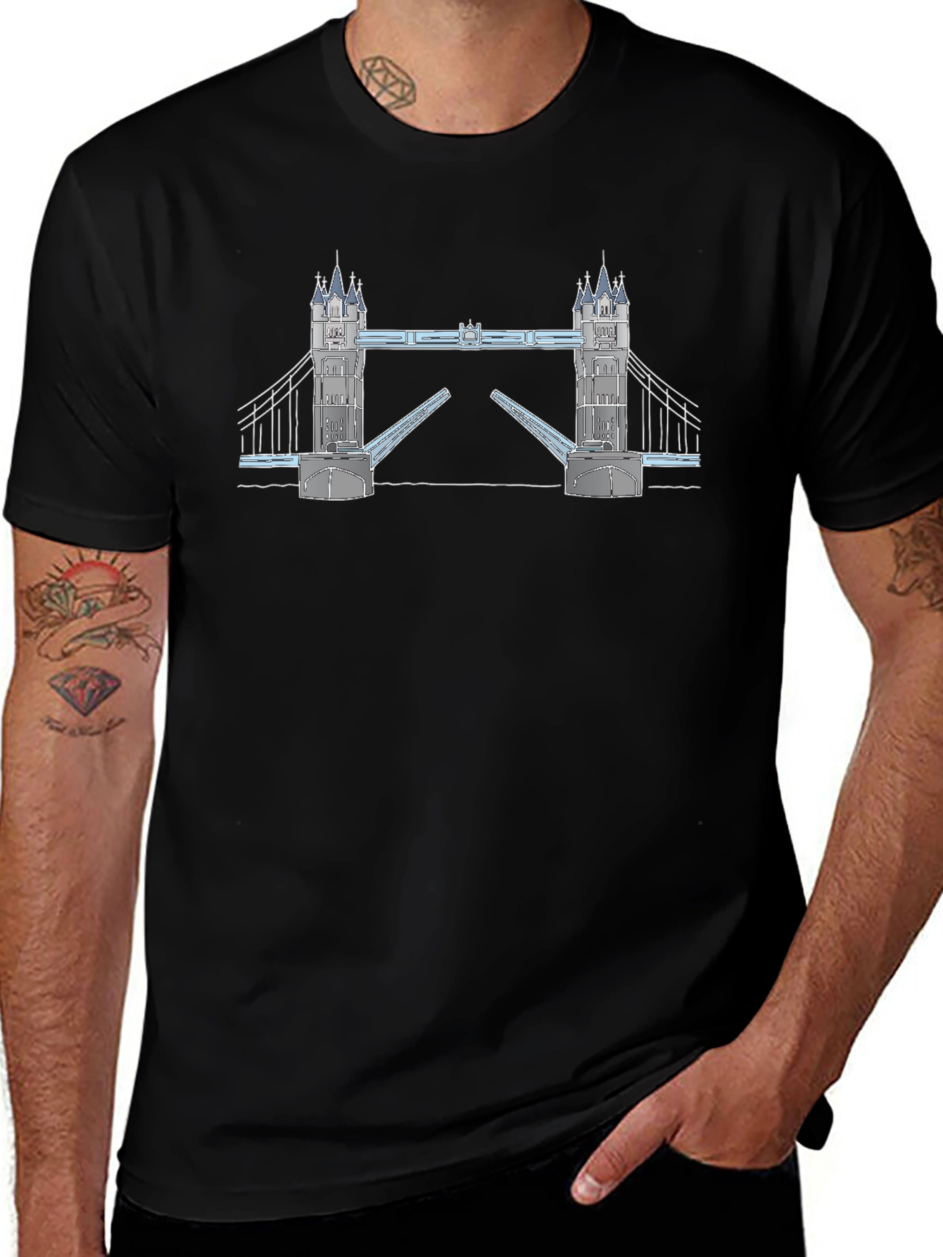London Bridge Black T-Shirt