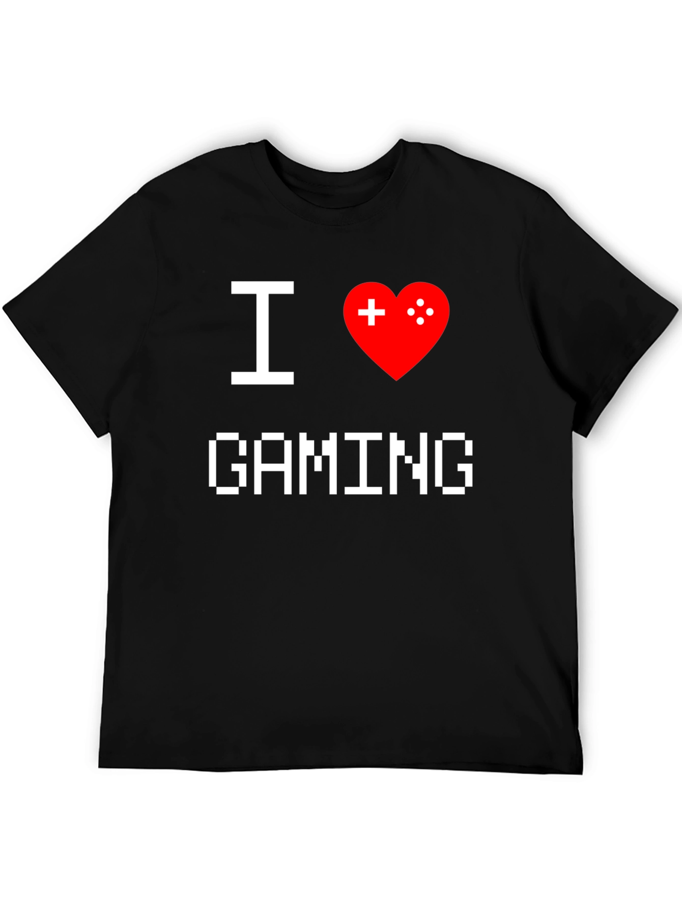 I Love Gaming T-Shirt - Pixel Heart Gamer Tee