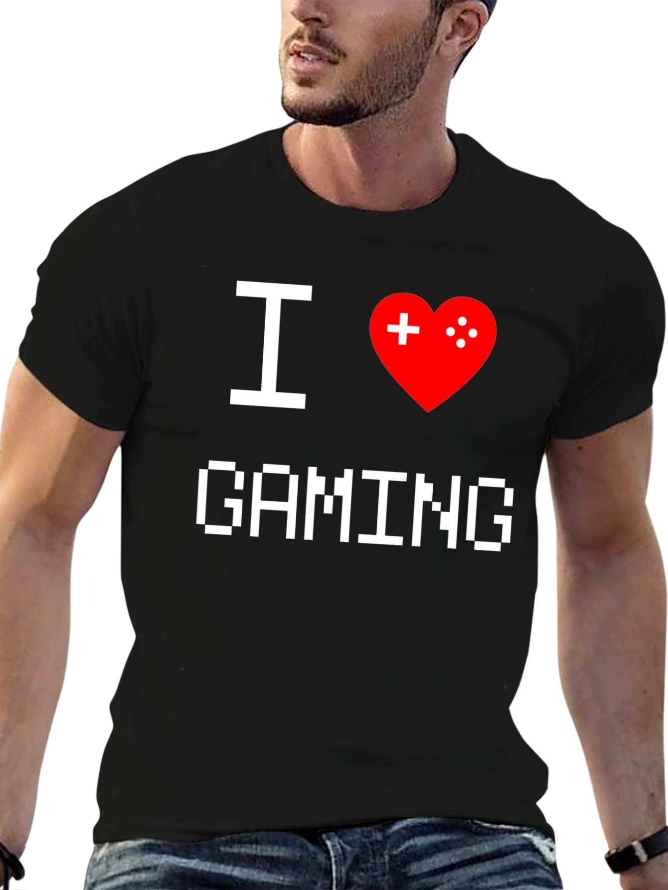 I Love Gaming T-Shirt - Pixel Heart Gamer Tee