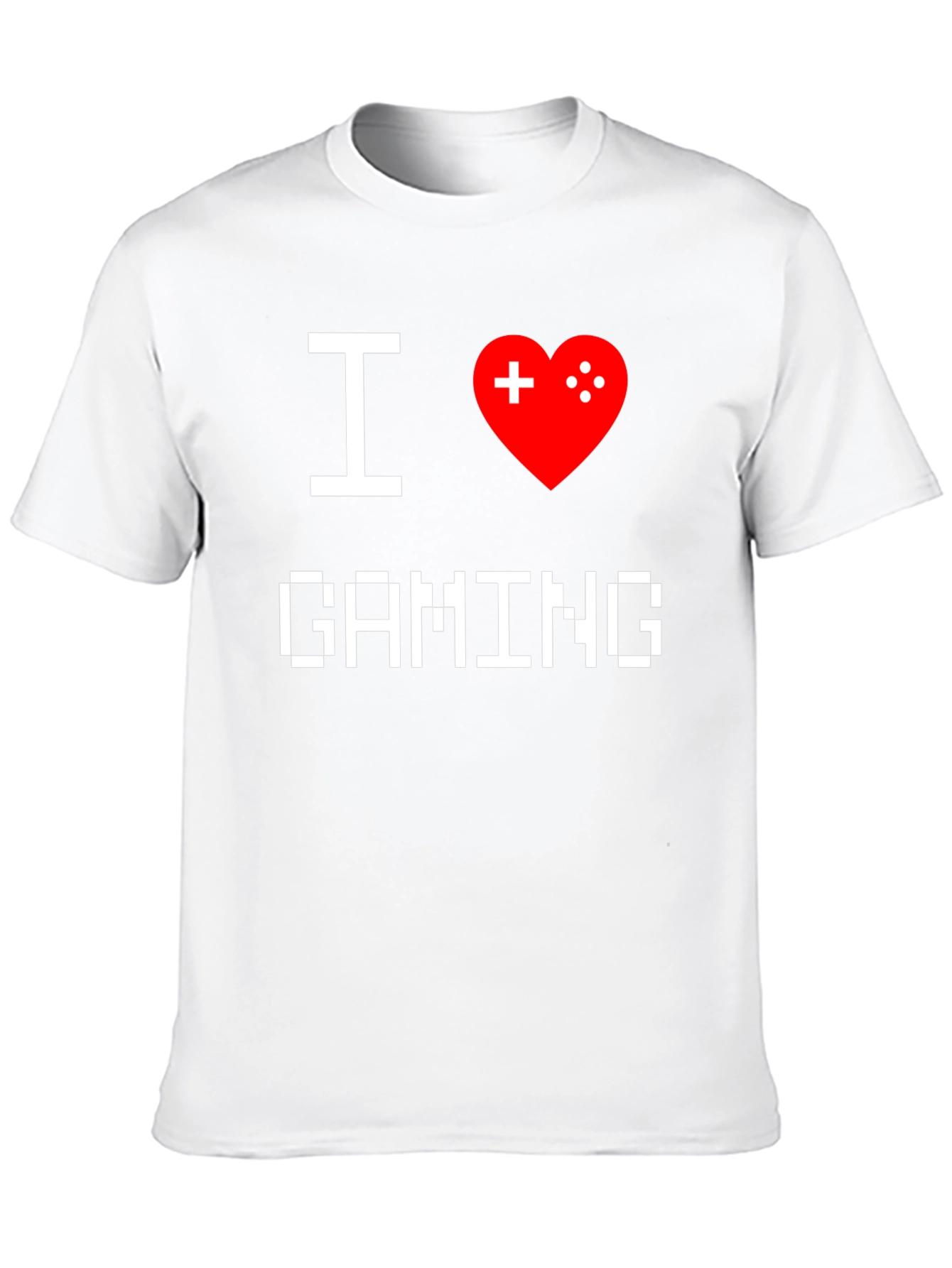 I Love Gaming T-Shirt - Pixel Heart Gamer Tee