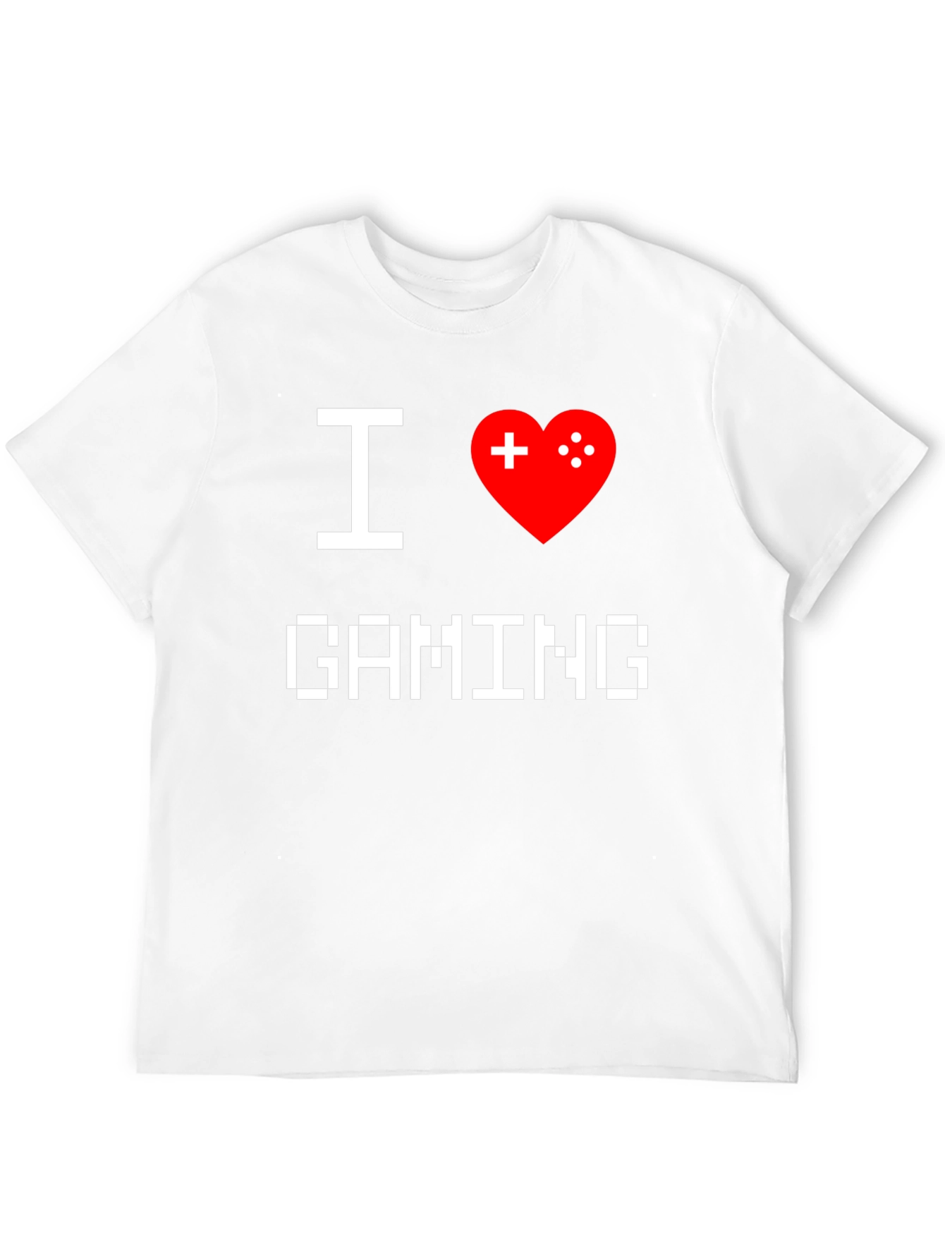 I Love Gaming T-Shirt - Pixel Heart Gamer Tee