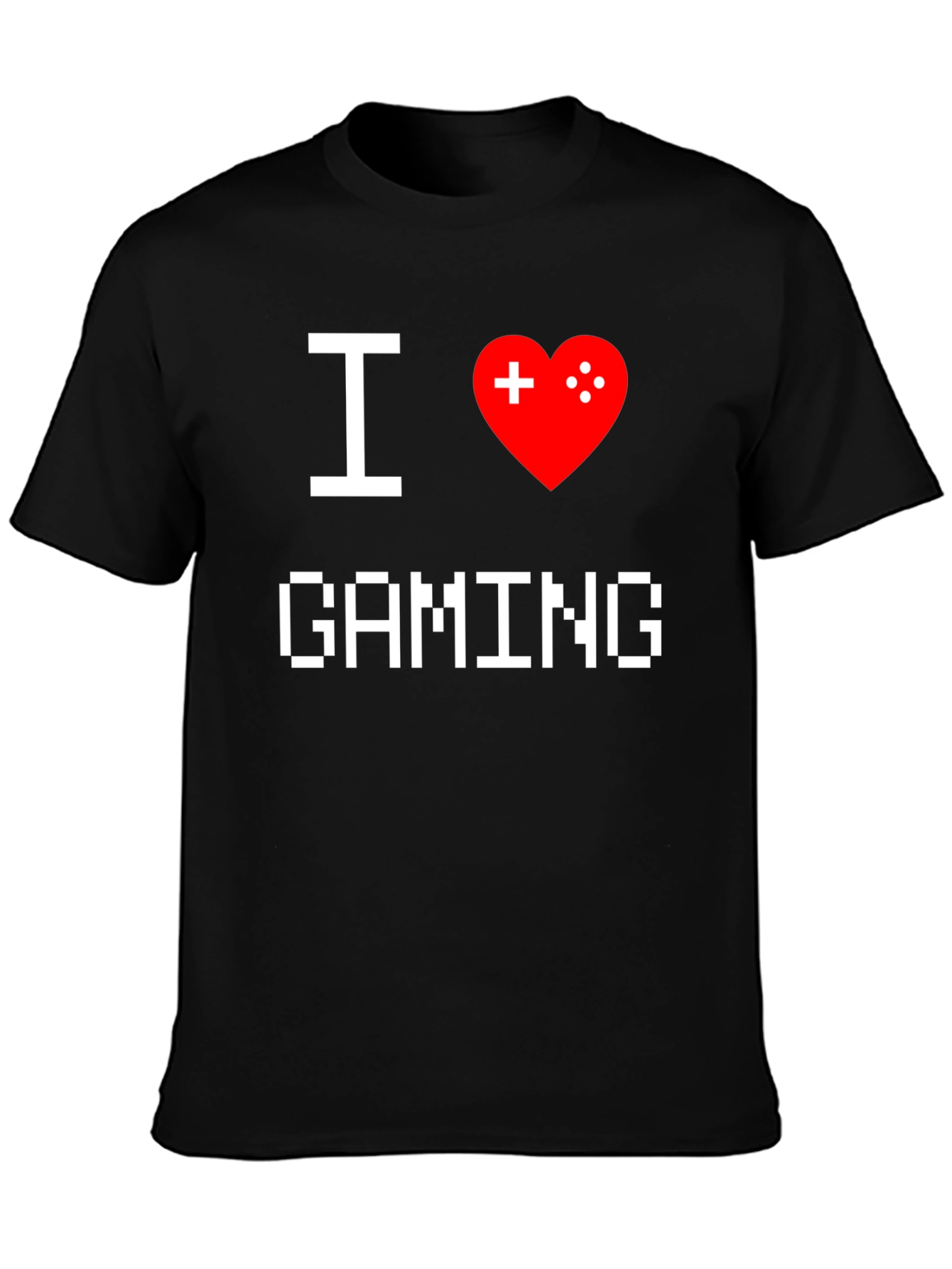 I Love Gaming T-Shirt - Pixel Heart Gamer Tee