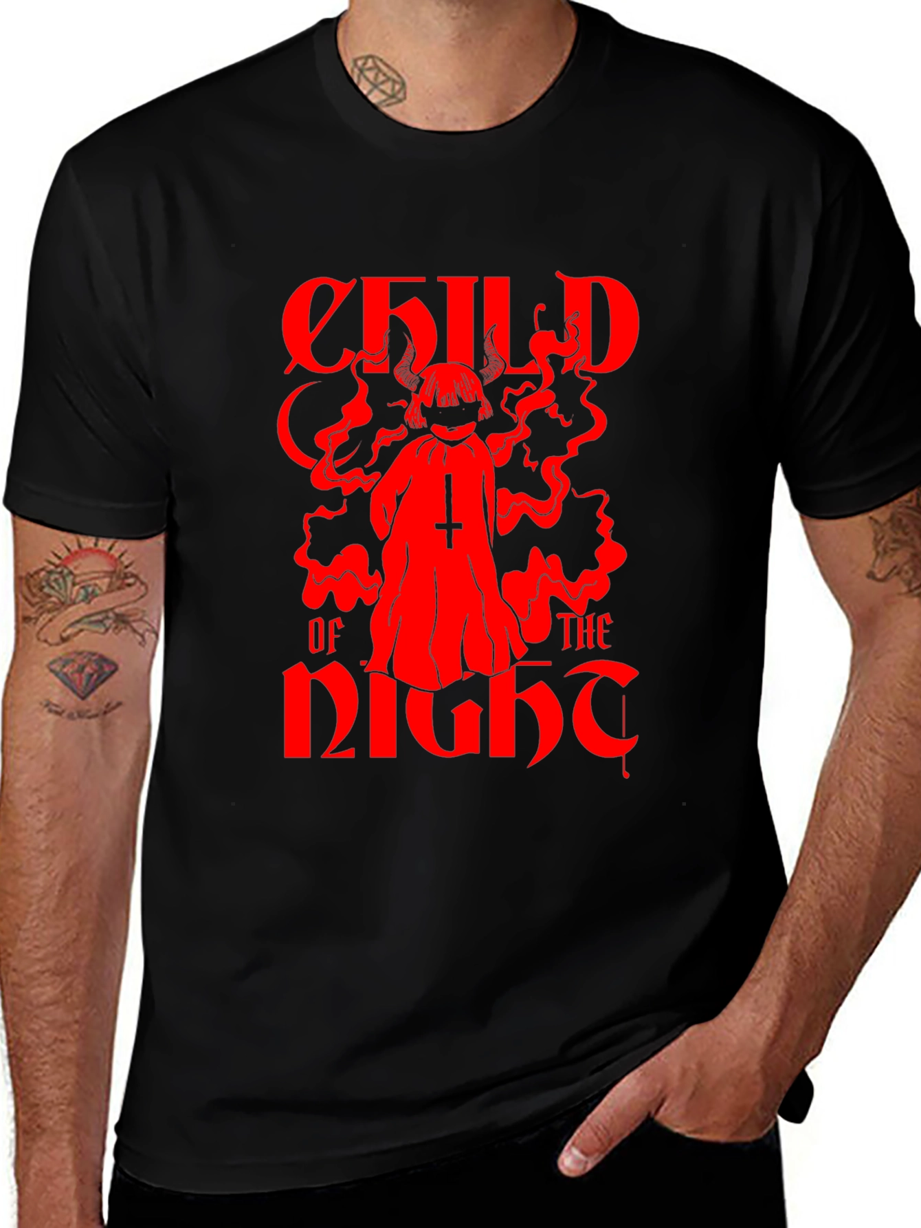 Child of the Night Graphic Tee - Black