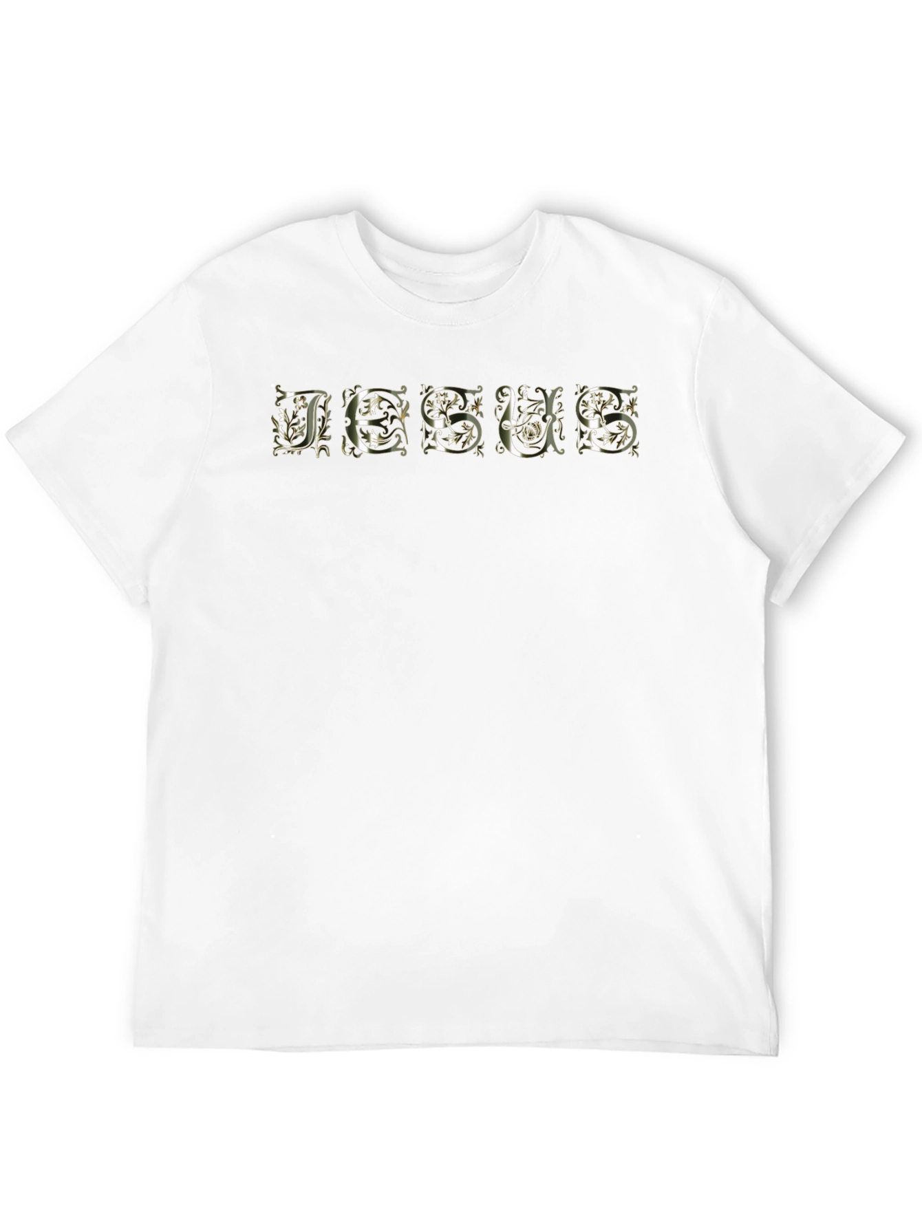 Jesus Ornate Lettering Black T-Shirt
