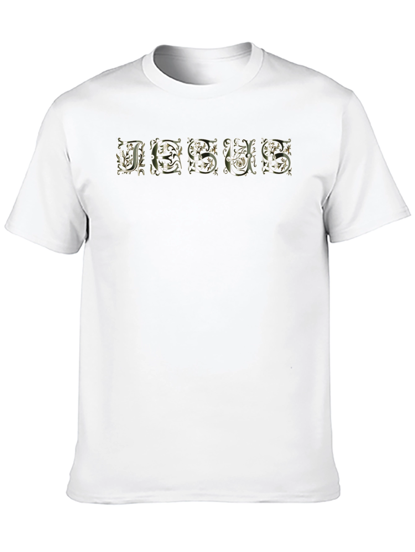 Jesus Ornate Lettering Black T-Shirt