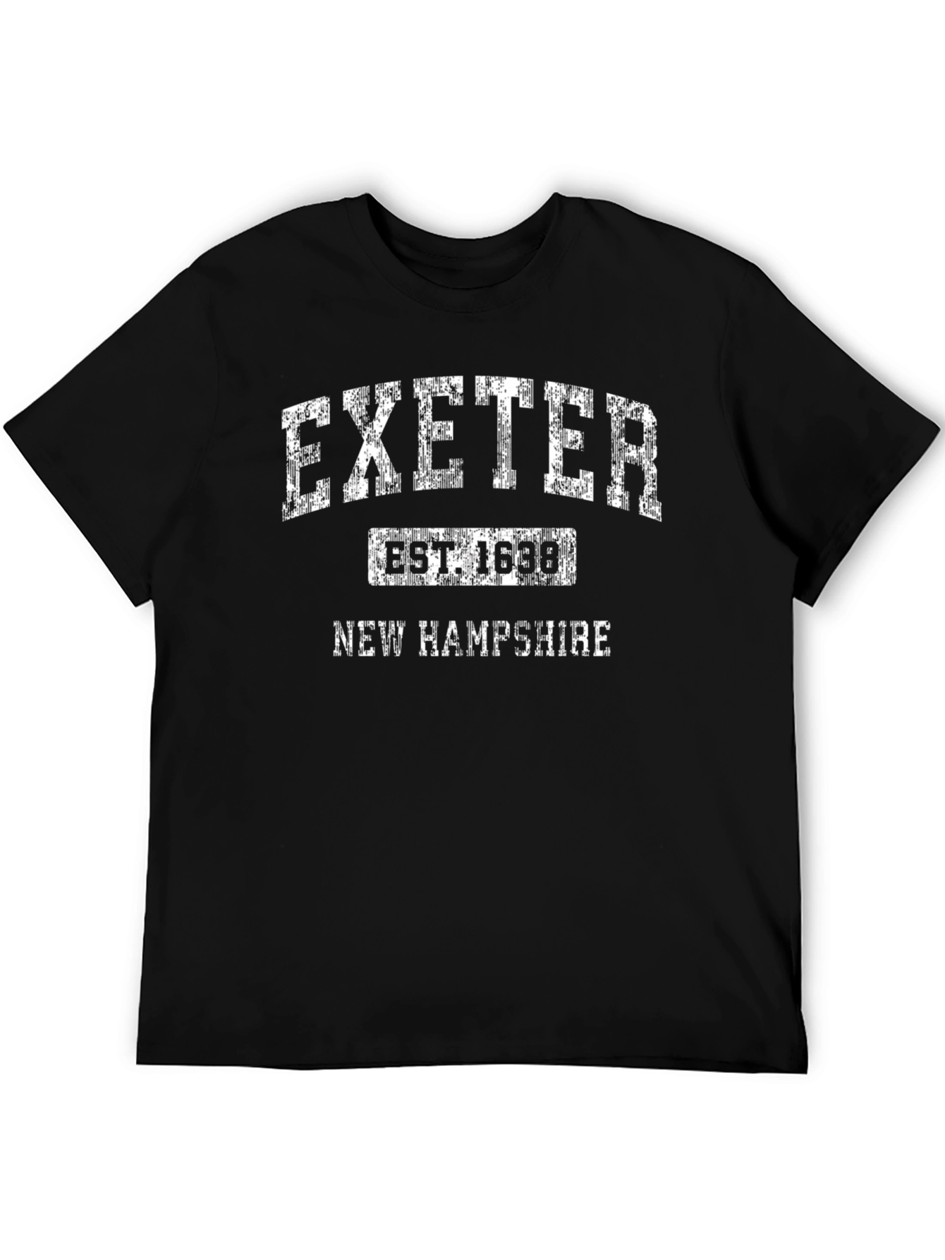 Exeter New Hampshire Est. 1638 Black T-Shirt