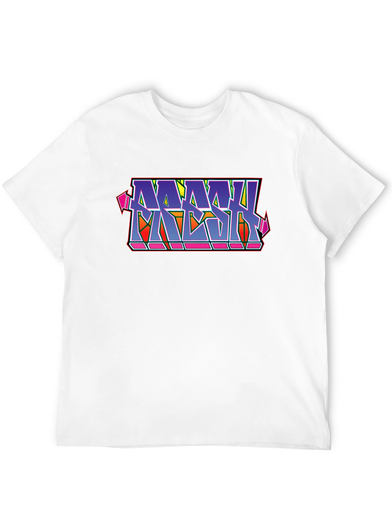 MASH Graffiti Style Black Cotton Graphic T-Shirt