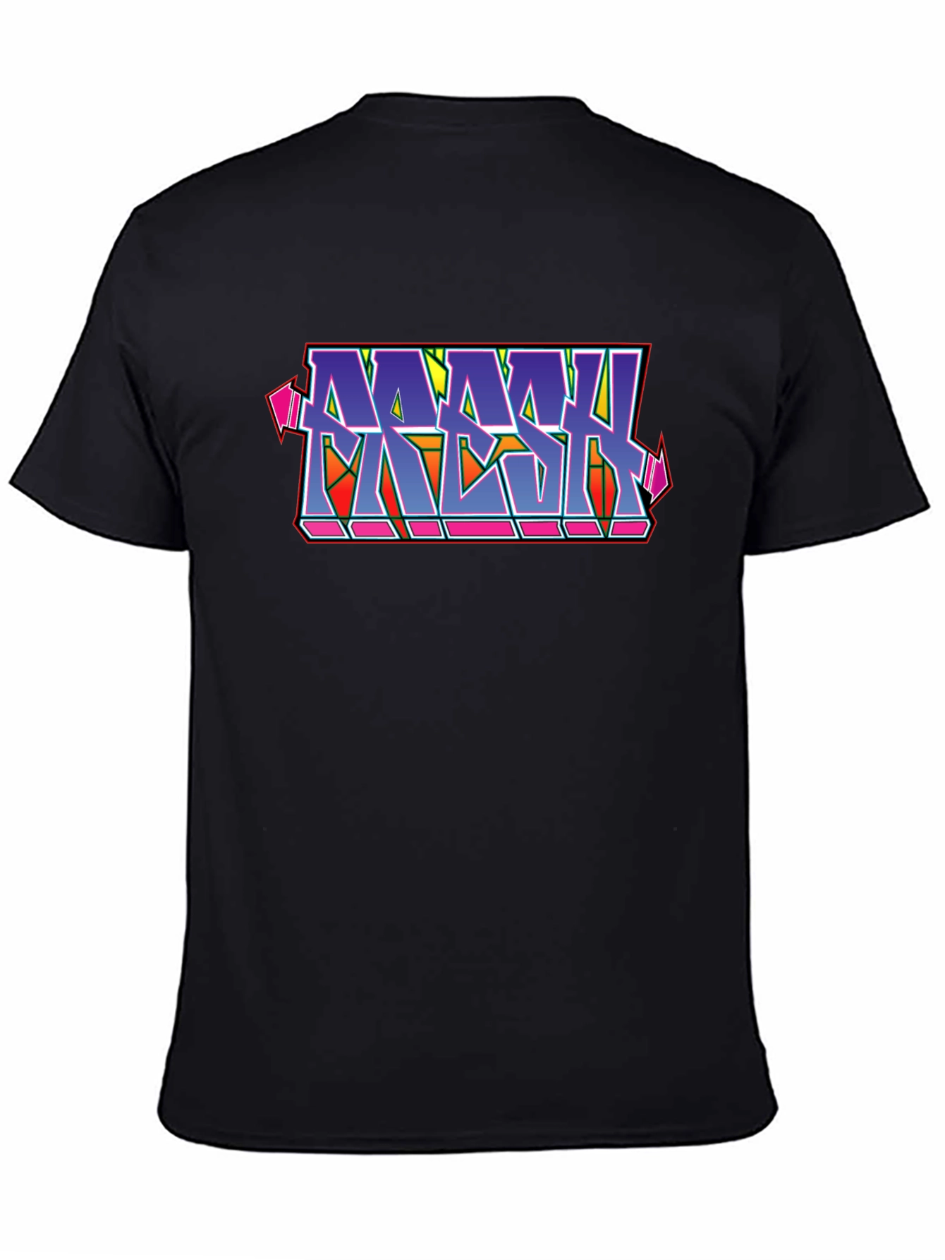 MASH Graffiti Style Black Cotton Graphic T-Shirt