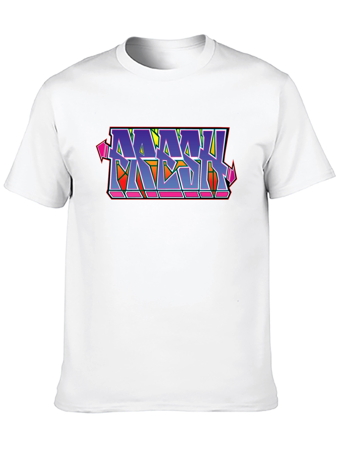 MASH Graffiti Style Black Cotton Graphic T-Shirt