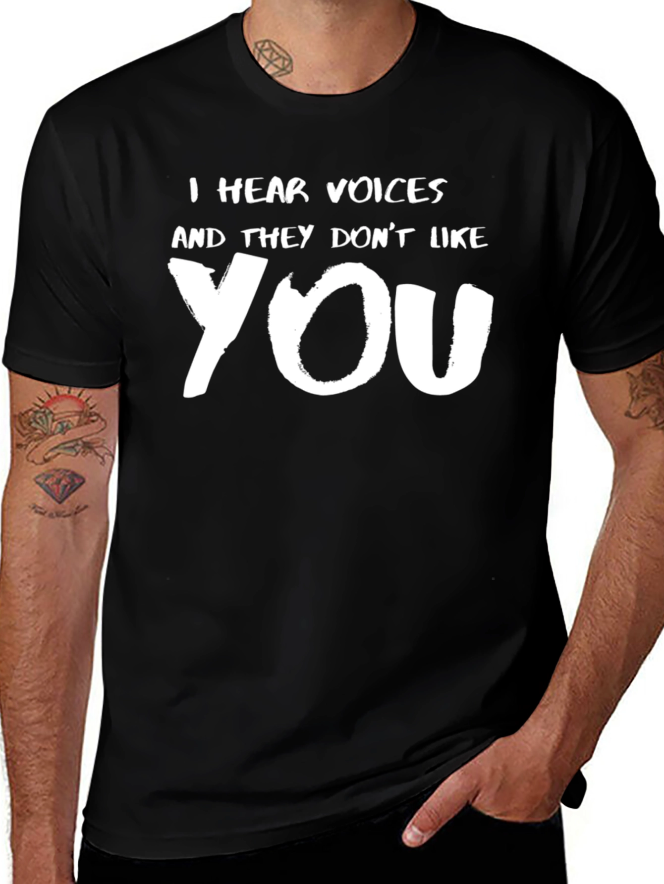 I Hear Voices Funny Graphic Tee