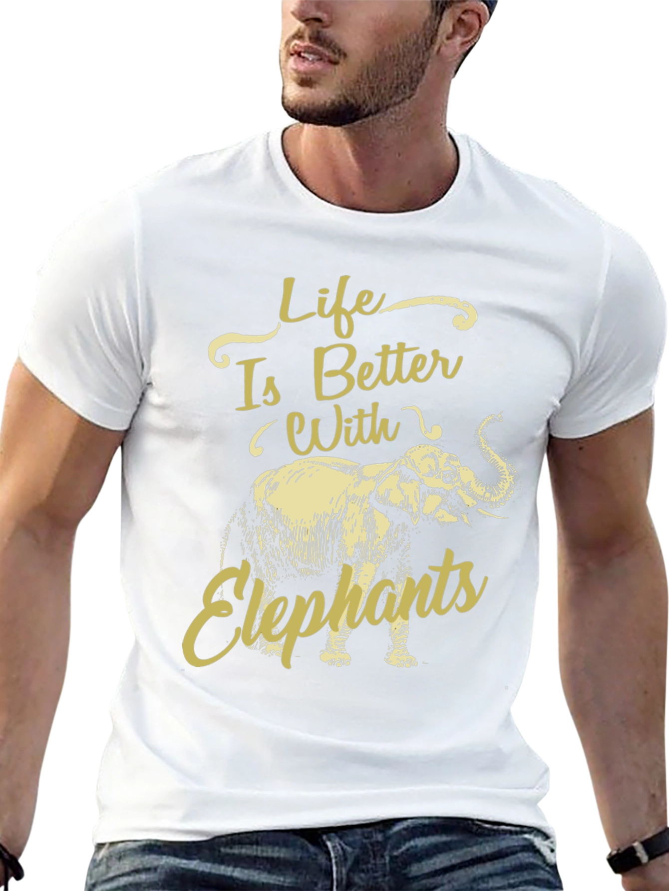 Life Is Better With Elephants Graphic Tee
