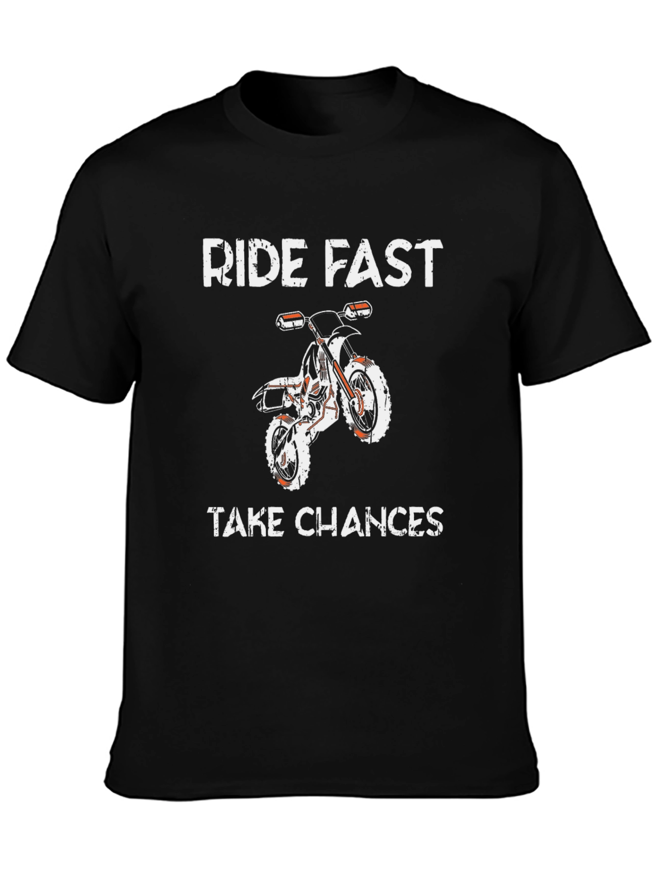 Ride Fast Take Chances Graphic Tee - Biker Style