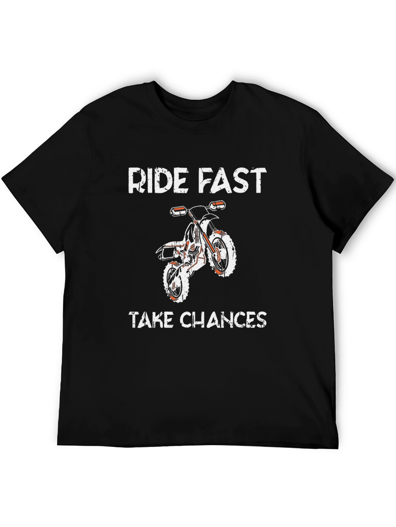 Ride Fast Take Chances Graphic Tee - Biker Style