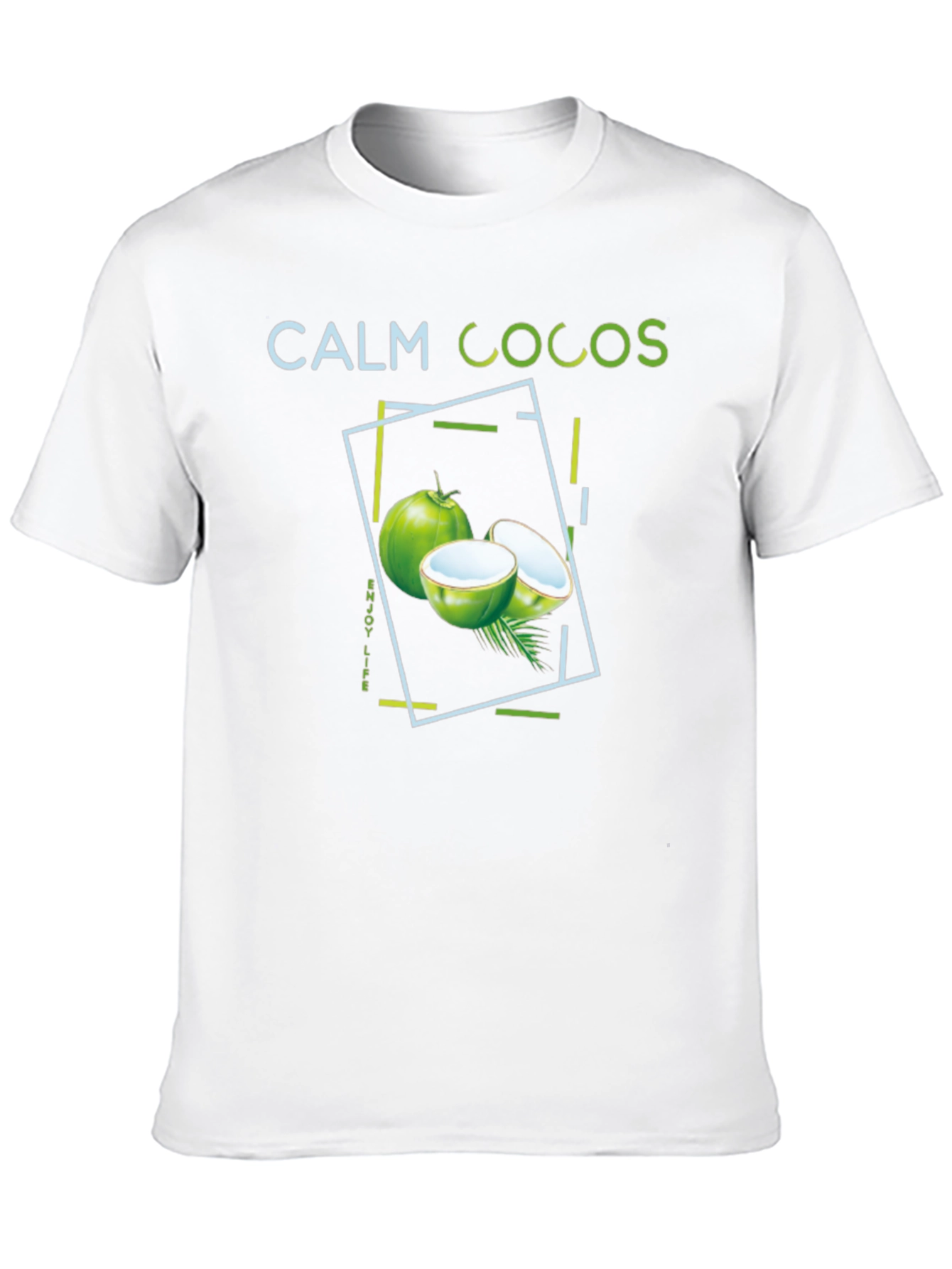 Calm Cocos Graphic Tee - Tropical Vibe Shirt