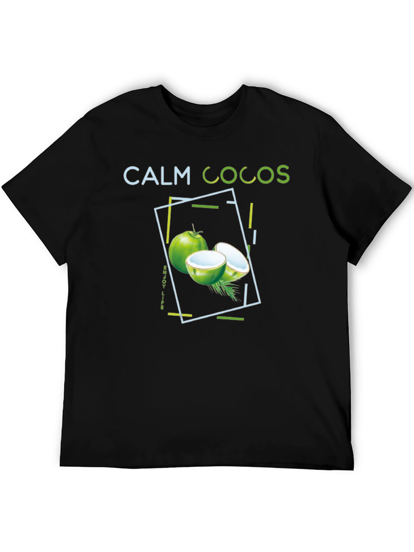 Calm Cocos Graphic Tee - Tropical Vibe Shirt