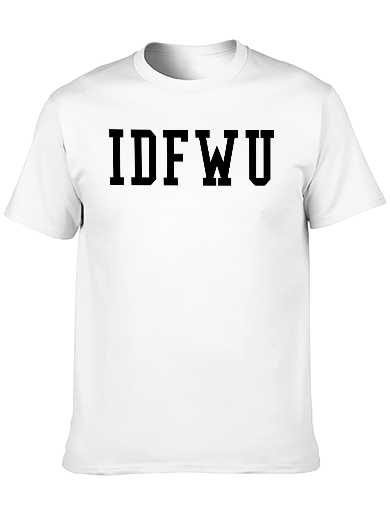 IDFWU Black T-Shirt Casual Wear