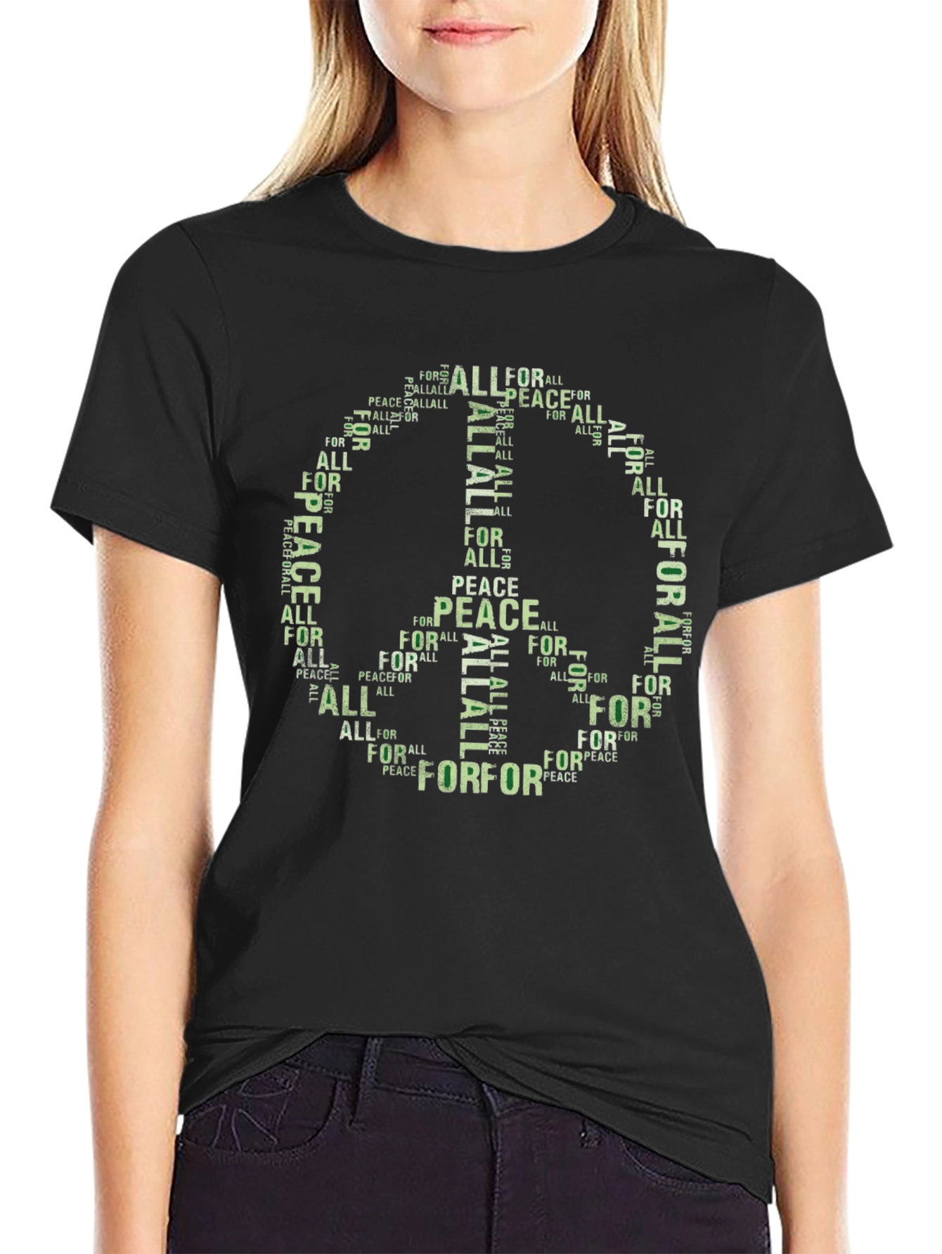 Peace Symbol Word Art T-Shirt