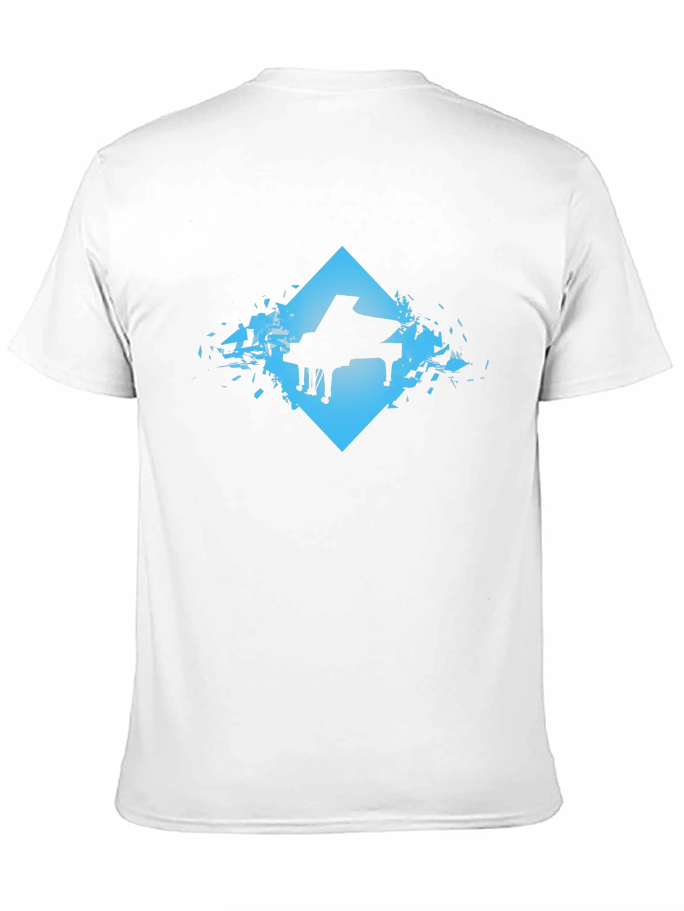 Piano Silhouette Graphic Tee - Cool Music Shirt