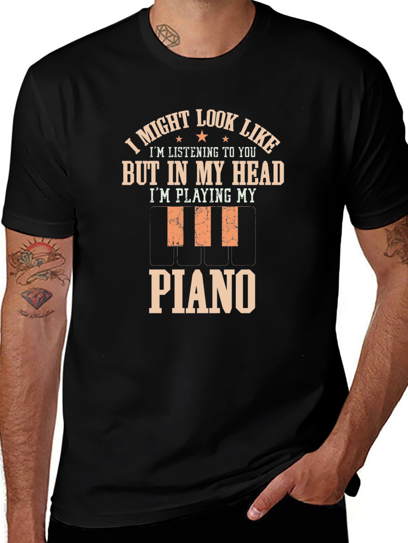 Funny Piano Player T-Shirt - In My Head