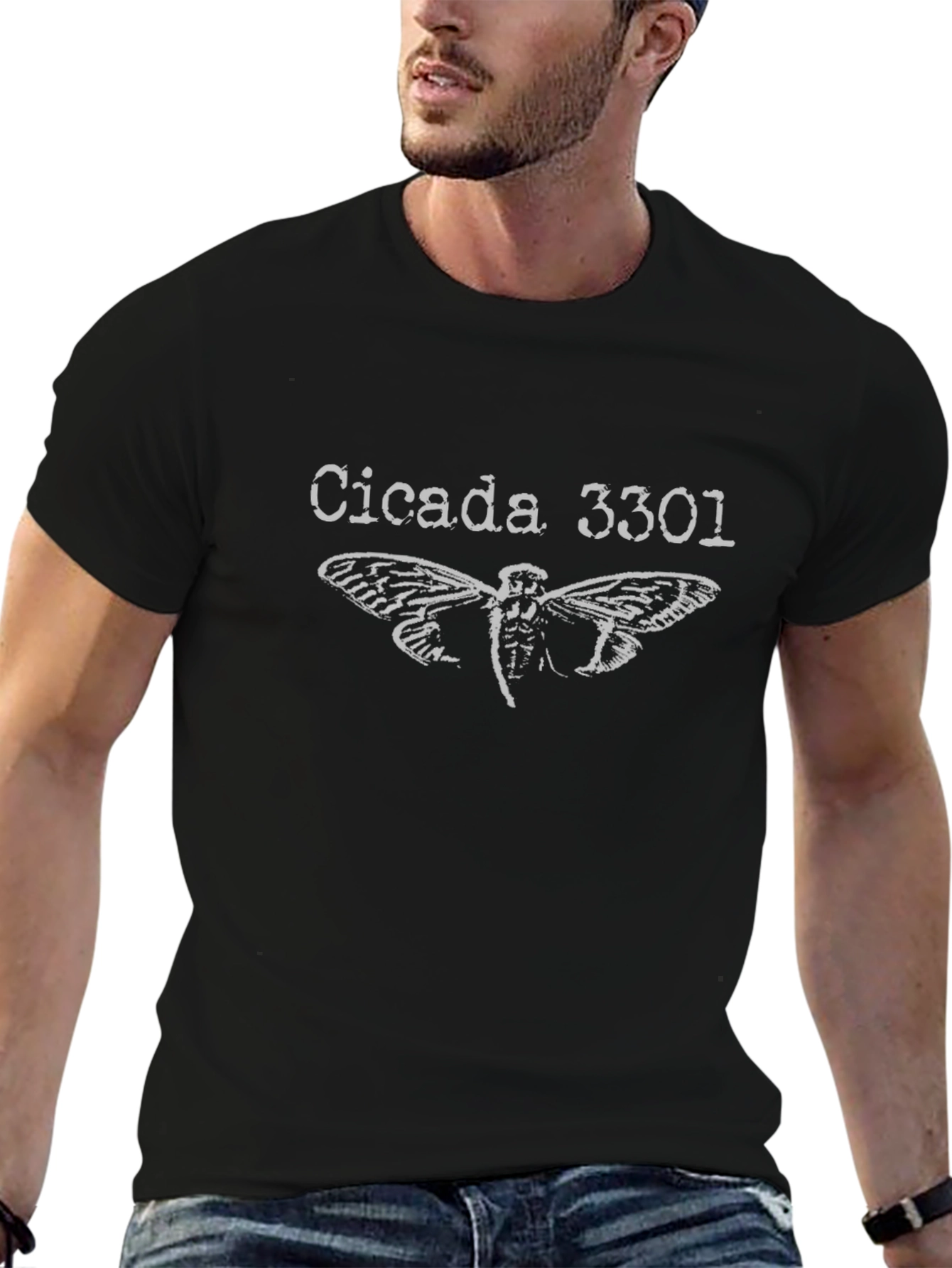 Cicada 3301 Graphic Tee - Black Cotton T-Shirt