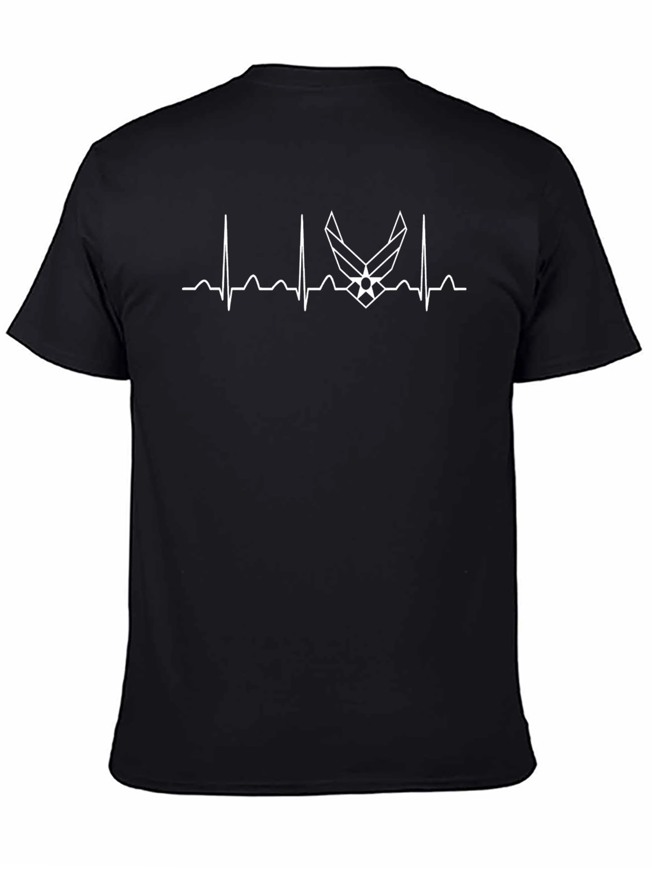 Air Force Heartbeat T-Shirt - Black