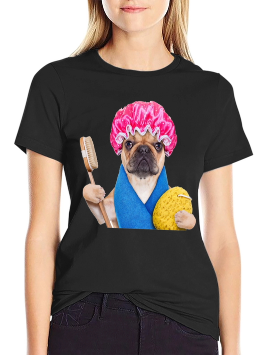 Funny Dog in Shower T-Shirt