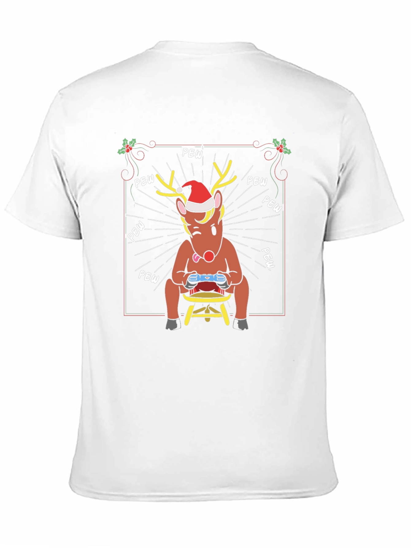 Funny Gaming Reindeer Christmas T-Shirt
