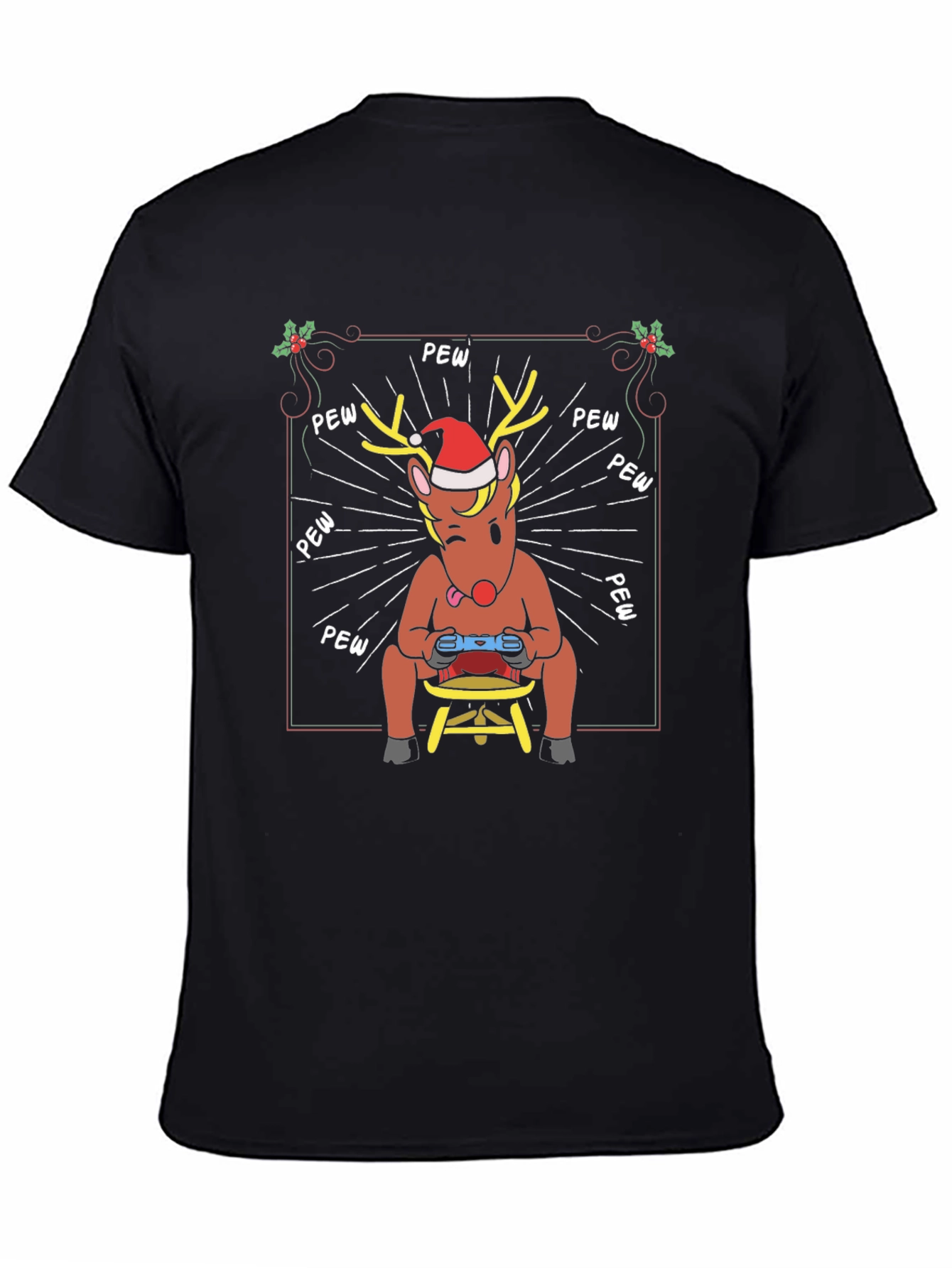 Funny Gaming Reindeer Christmas T-Shirt