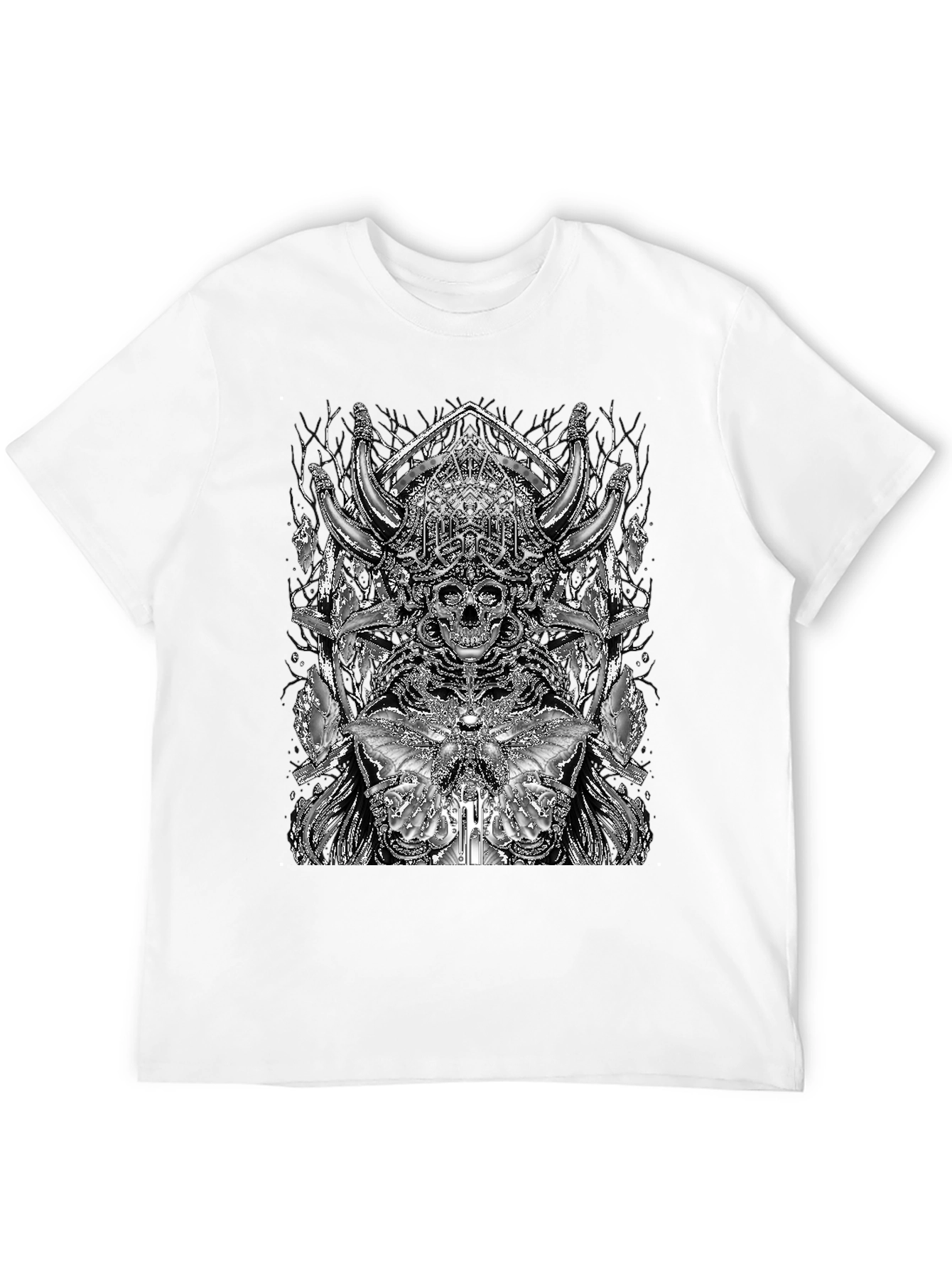 Skull & Butterfly Graphic Tee - Gothic Style