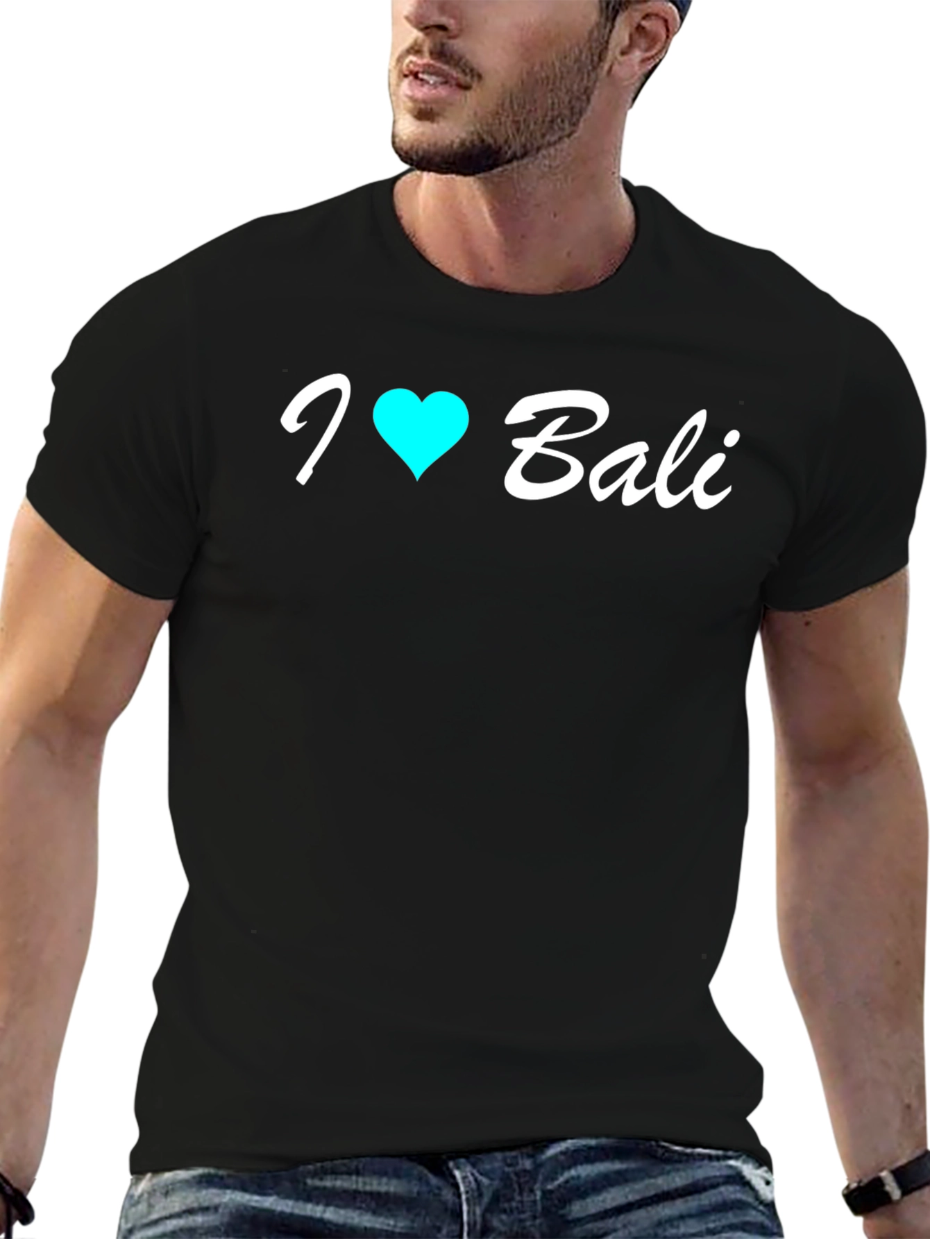 I Heart Bali Black T-Shirt - Stylish Souvenir Tee
