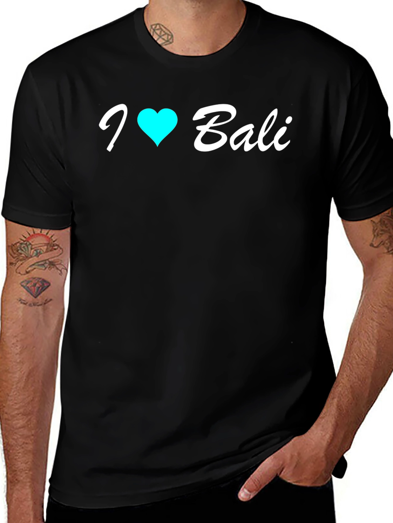 I Heart Bali Black T-Shirt - Stylish Souvenir Tee