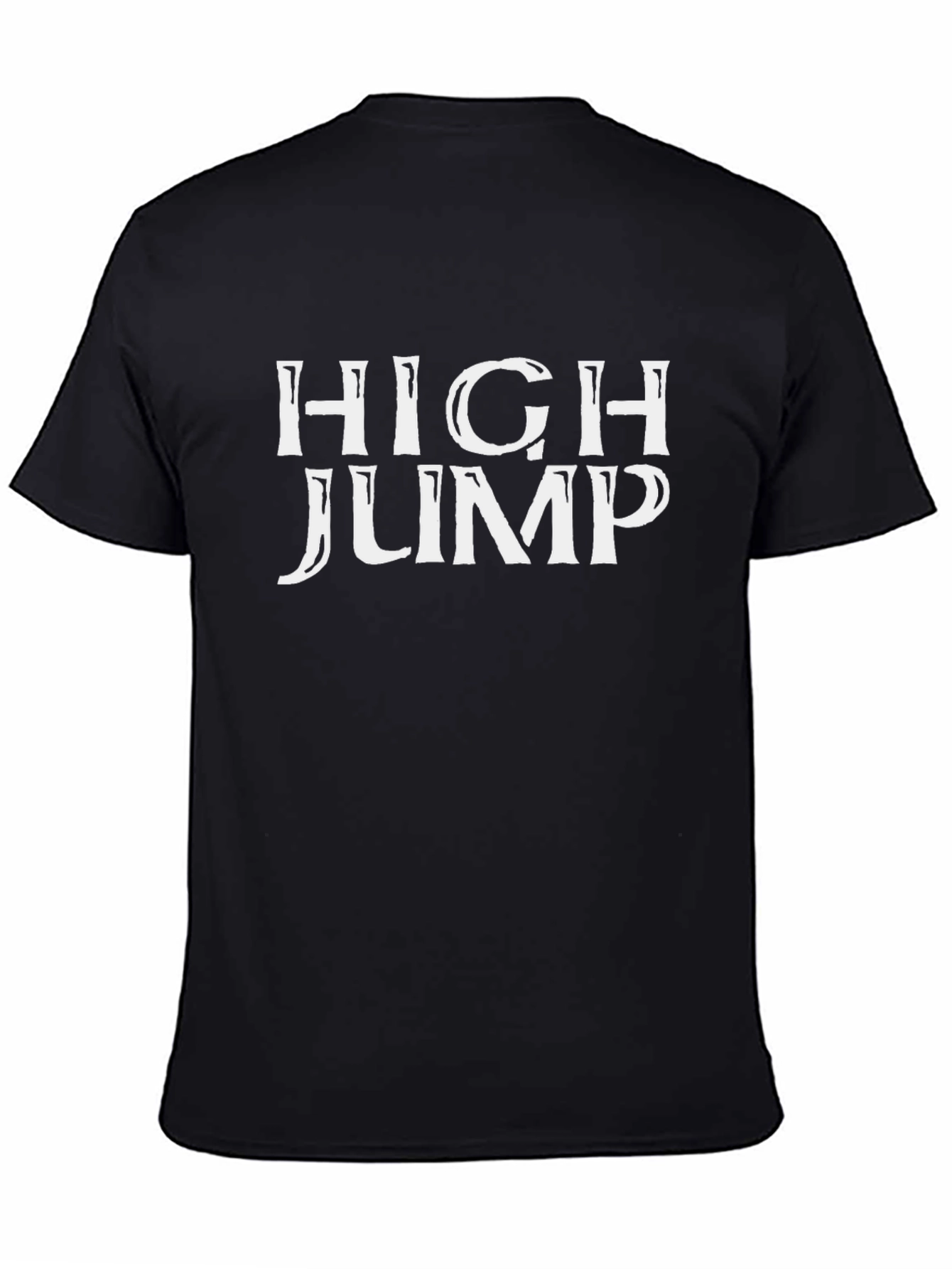 High Jump Graphic Tee - Black Cotton T-Shirt