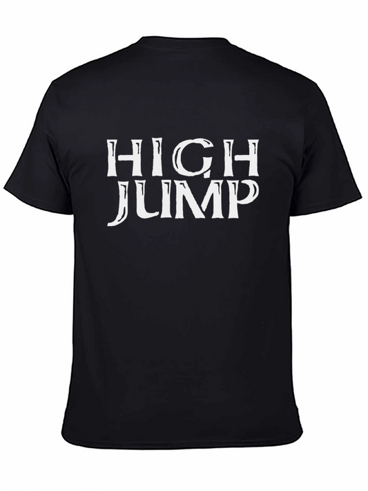 High Jump Graphic Tee - Black Cotton T-Shirt