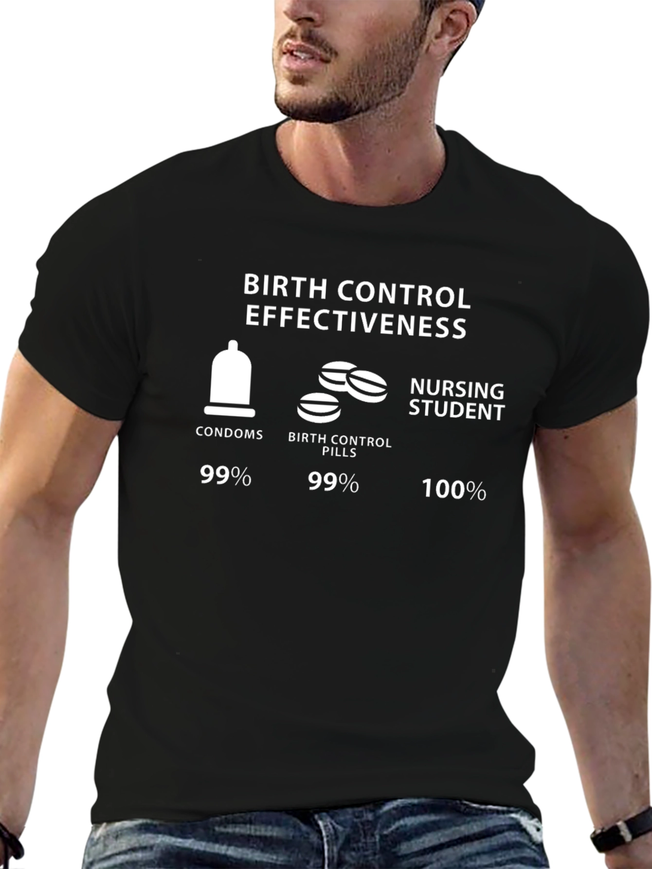Birth Control Effectiveness Nursing Student T-Shirt