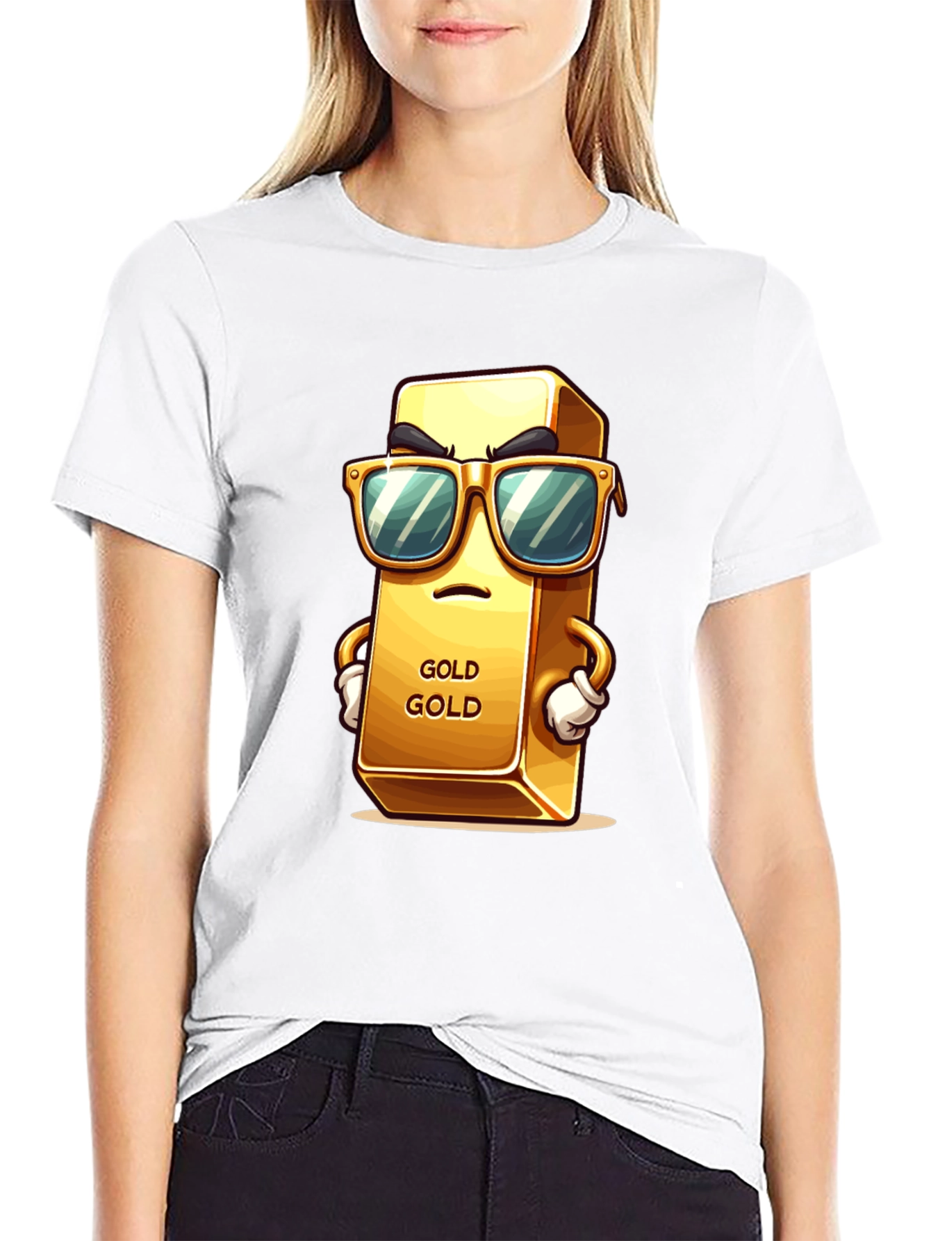 Cool Gold Bar Graphic T-Shirt