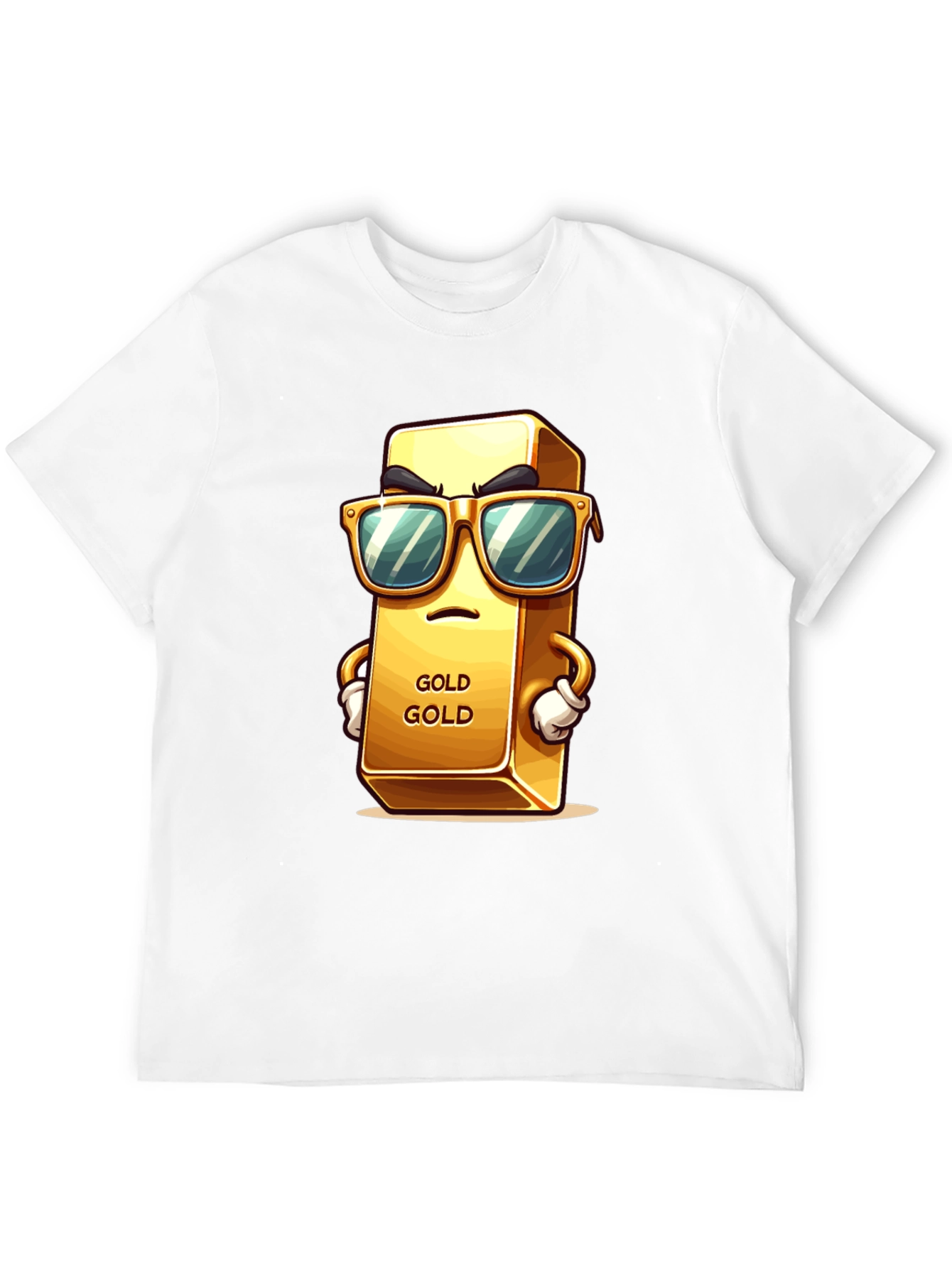 Cool Gold Bar Graphic T-Shirt