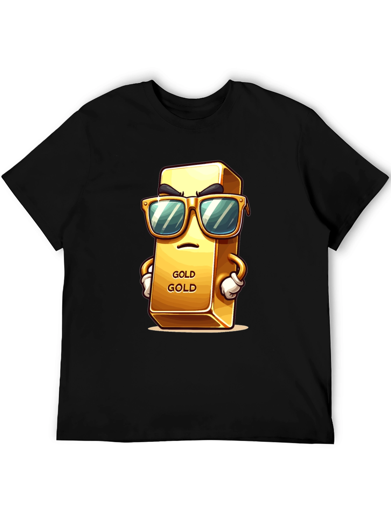 Cool Gold Bar Graphic T-Shirt