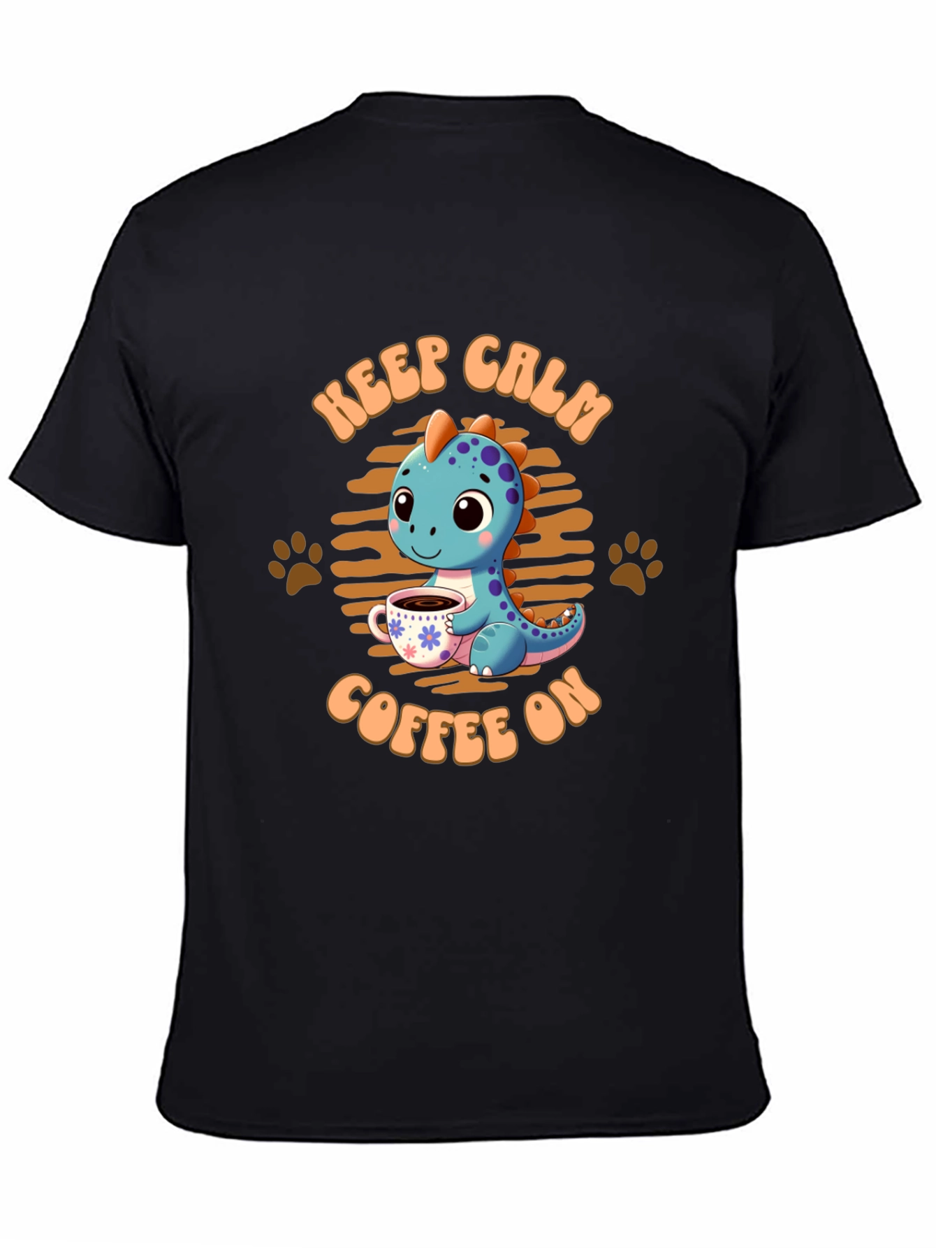 Keep Calm Coffee On Dinosaur T-Shirt