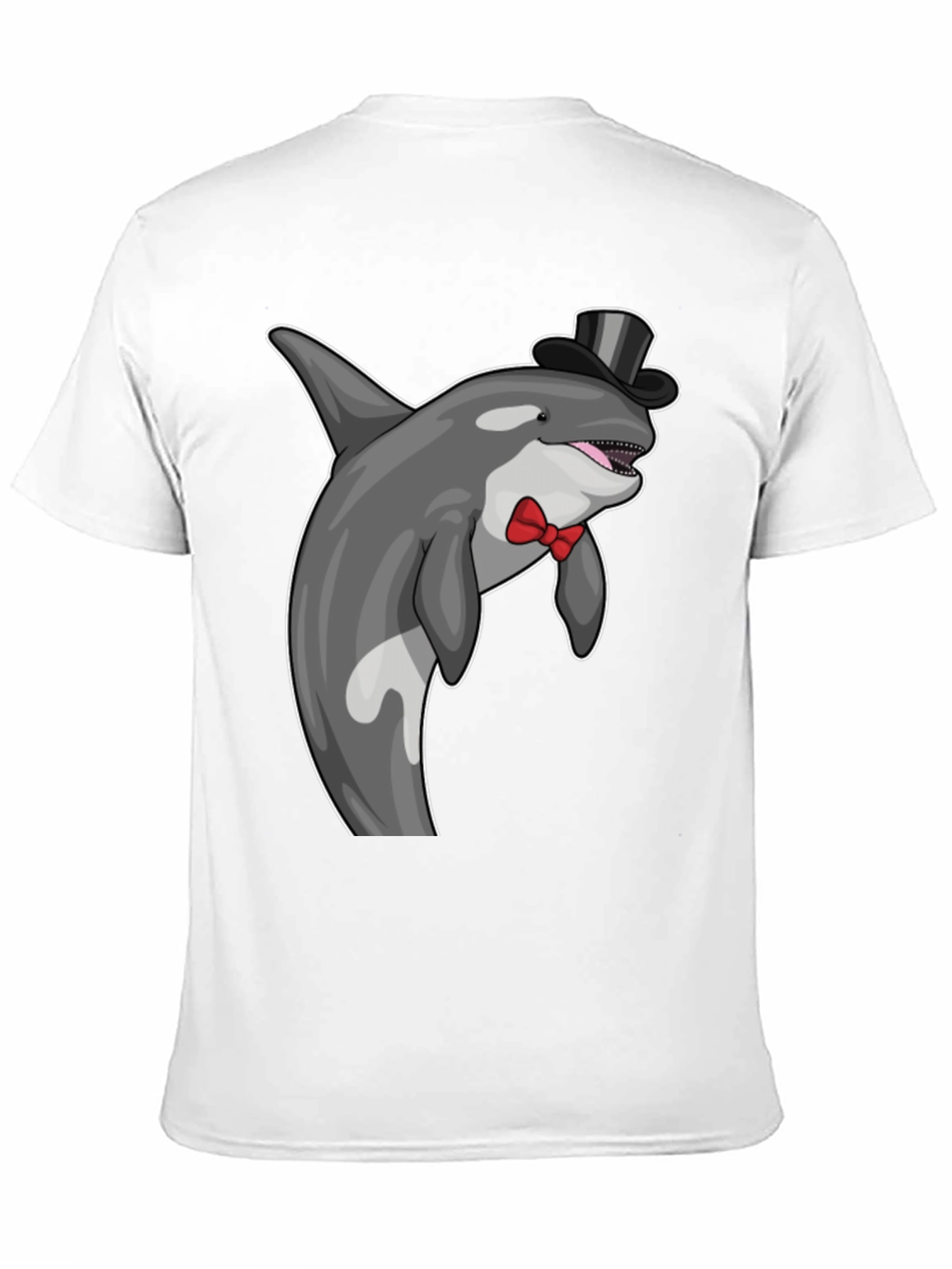 Orca Whale Top Hat Bow Tie Graphic Tee