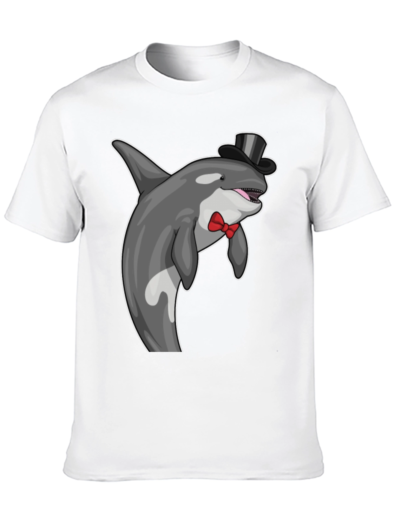 Orca Whale Top Hat Bow Tie Graphic Tee