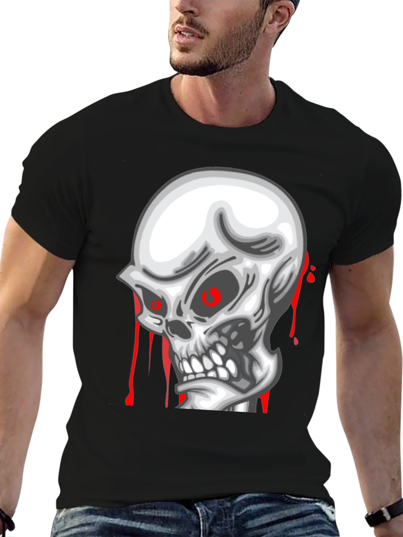 Skull Graphic Tee - Mens Black T-Shirt