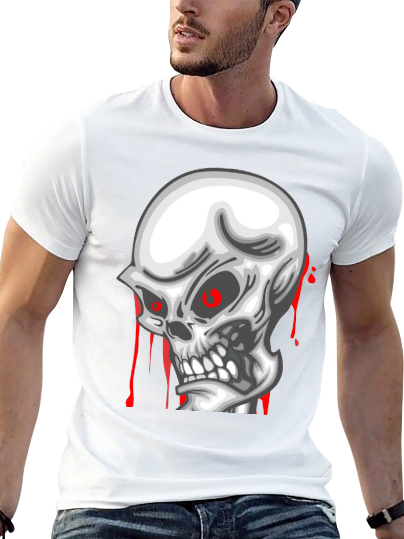 Skull Graphic Tee - Mens Black T-Shirt