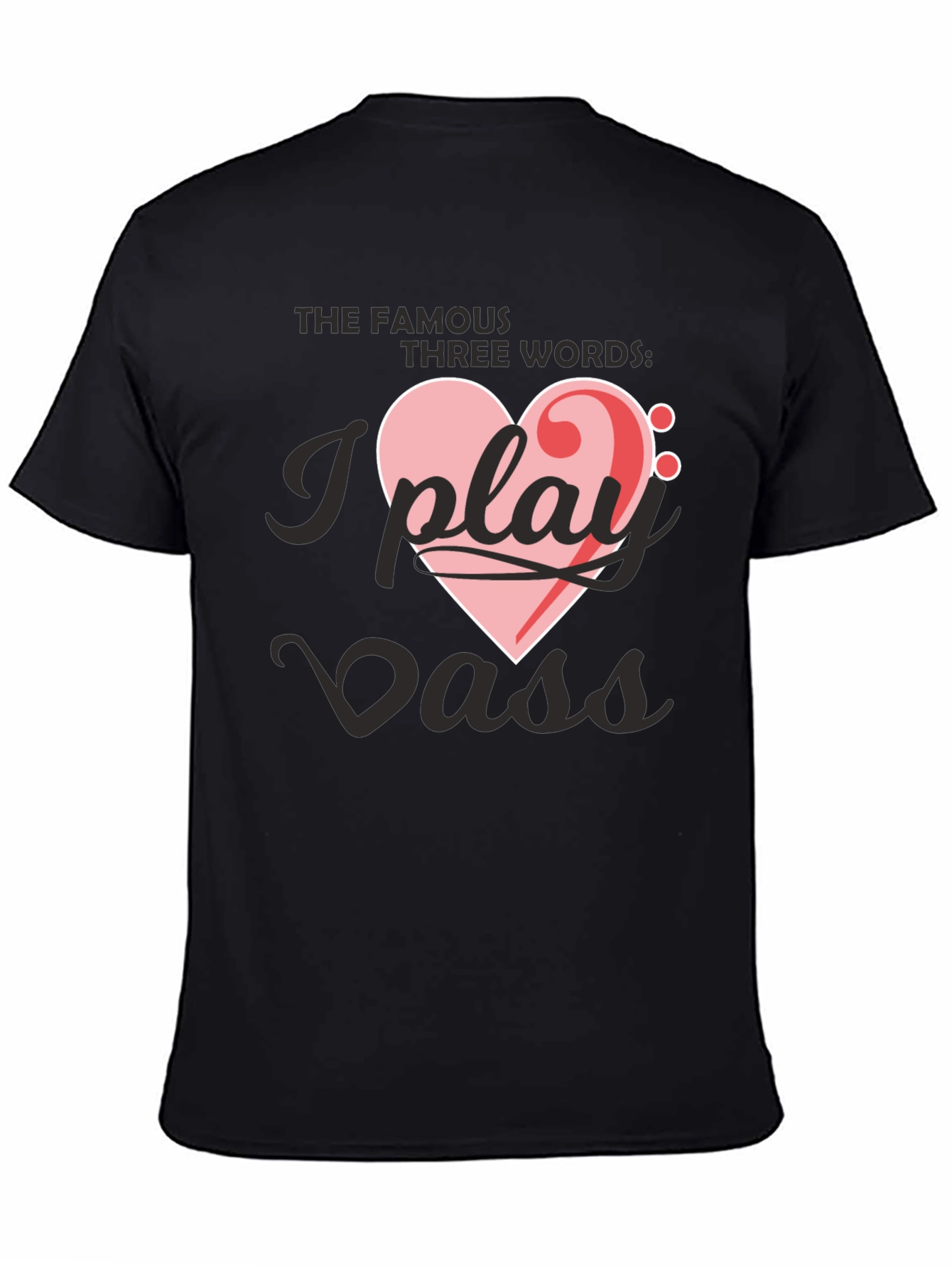 I Play Bass Heart T-Shirt - Musician Tee