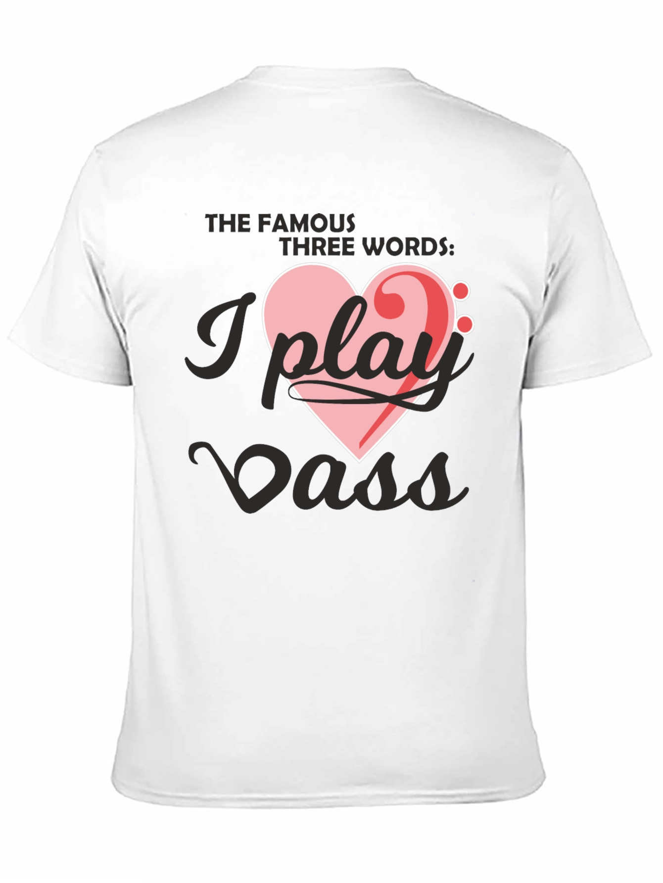 I Play Bass Heart T-Shirt - Musician Tee