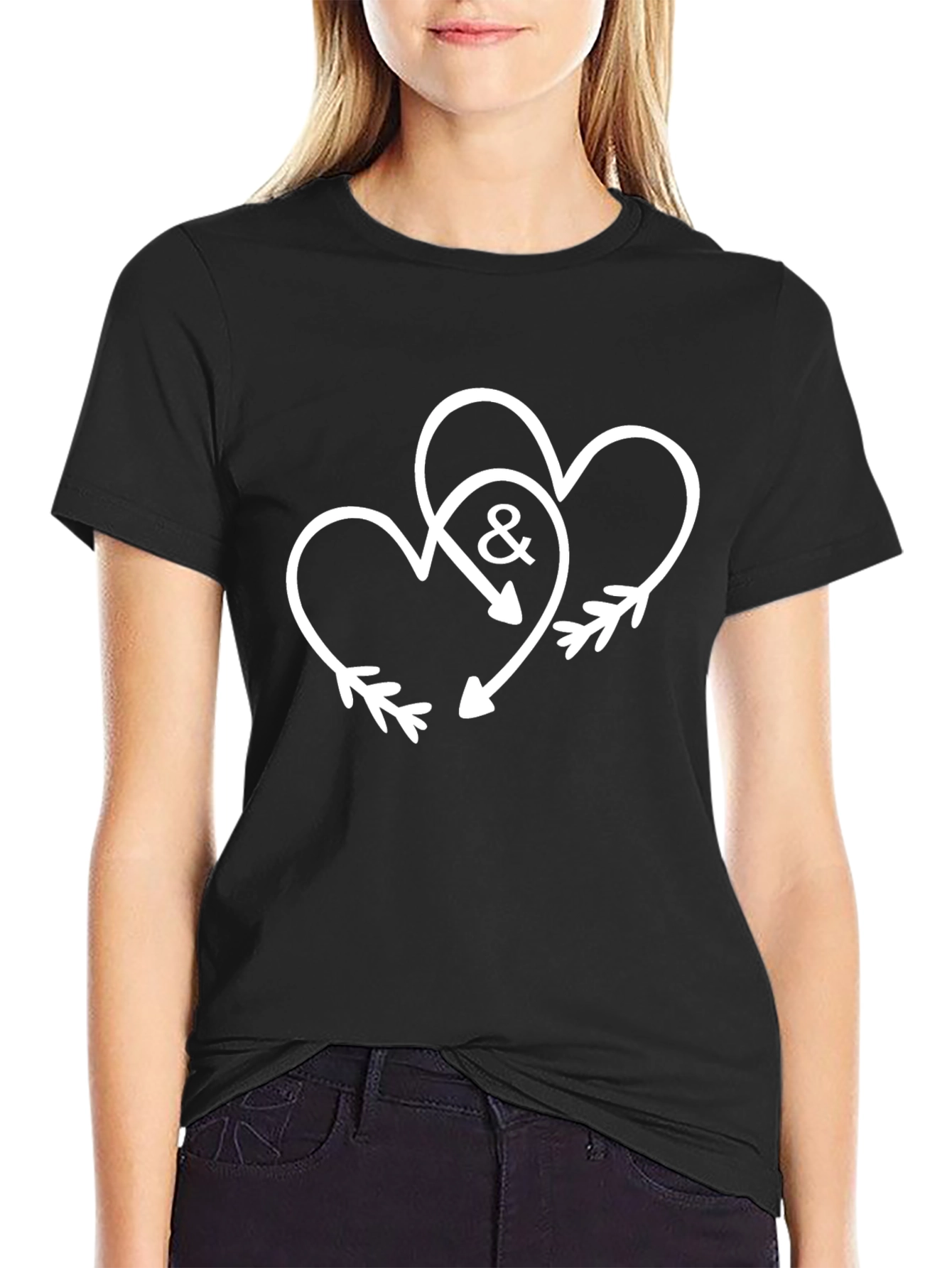 Heart & Arrow Graphic Tee - Stylish Casual Top