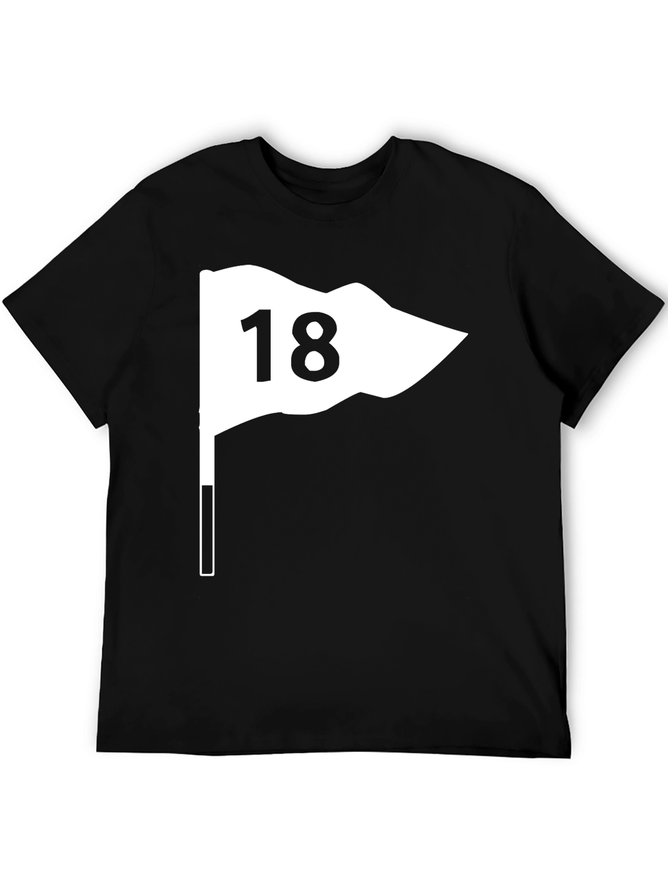 Golf Flag 18 T-Shirt - Black