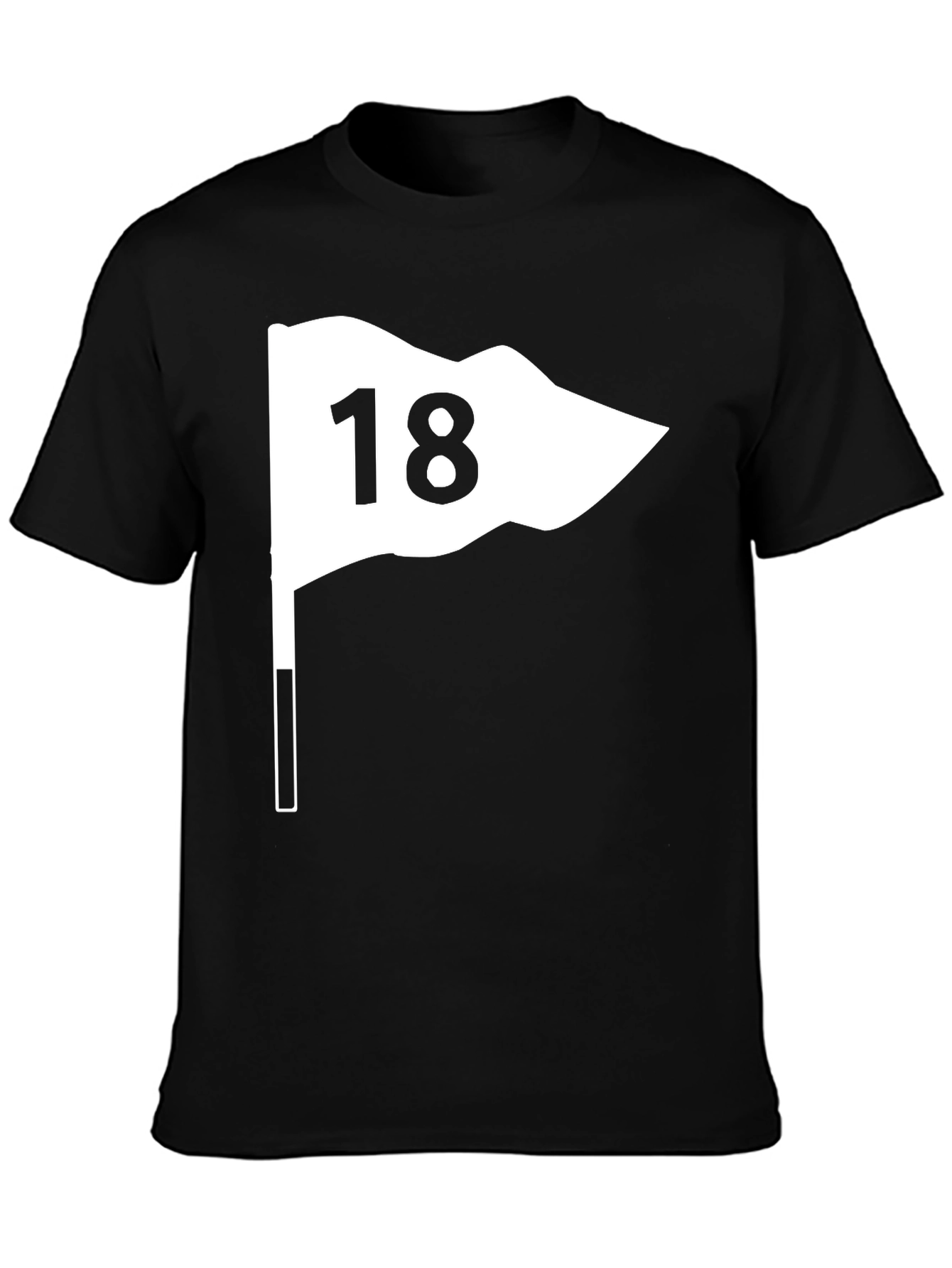 Golf Flag 18 T-Shirt - Black