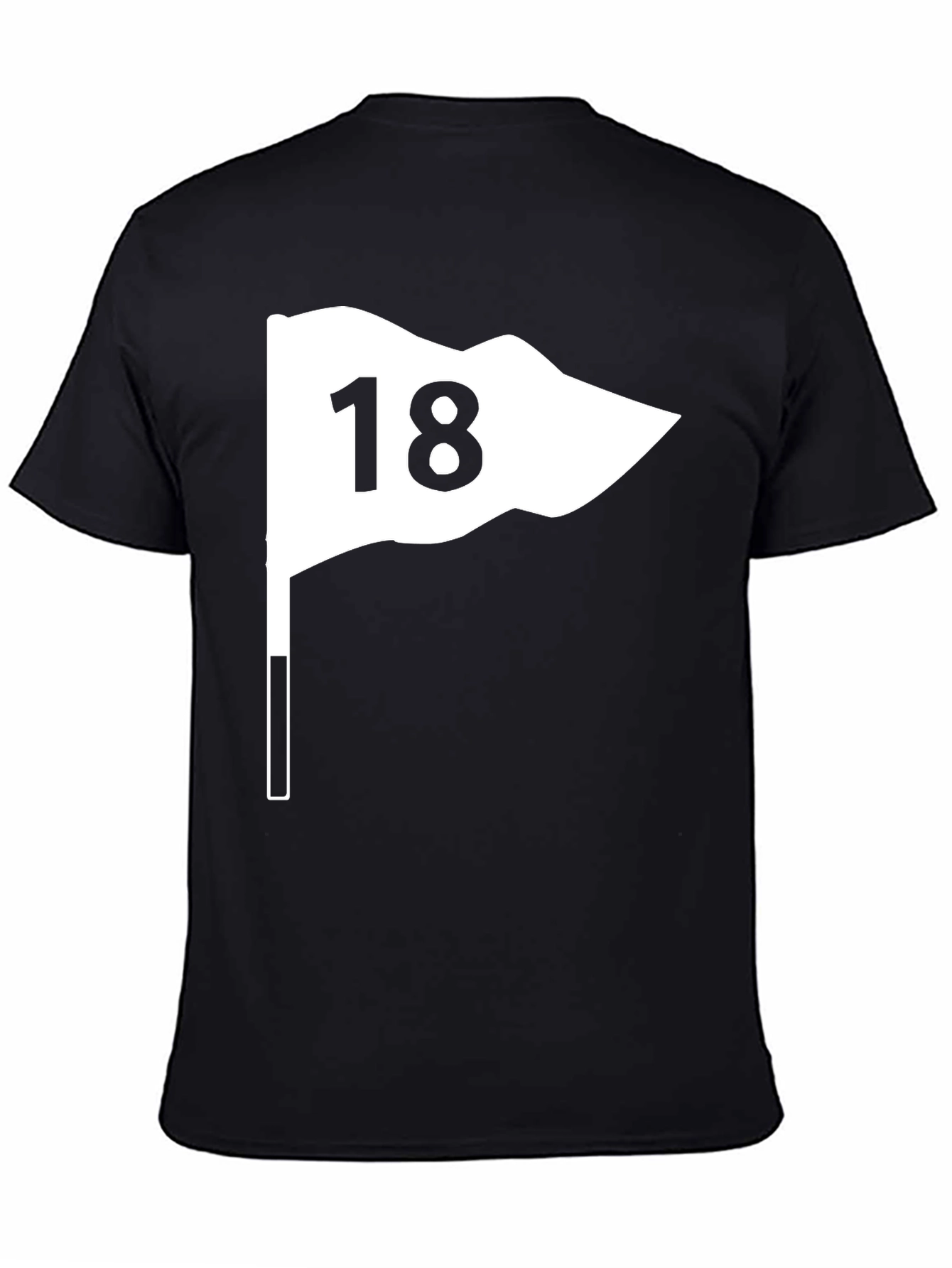 Golf Flag 18 T-Shirt - Black